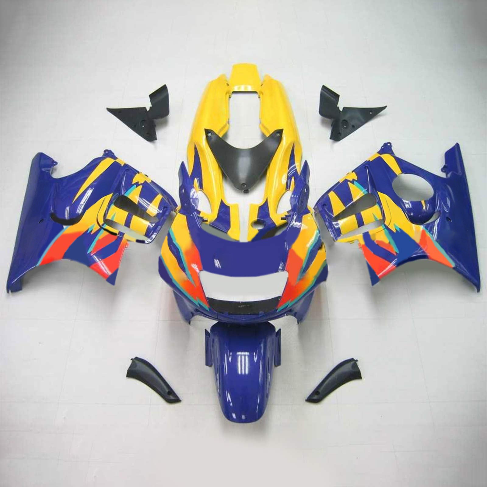 Amotopart 1997-1998 Honda CBR600 F3 Fairing Yellow&Blue Kit