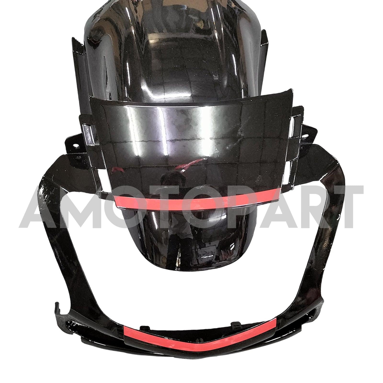 Amotopart Verkleidung für Honda CBR600 F3 (1997–1998), schwarz & Red Style3 Kit