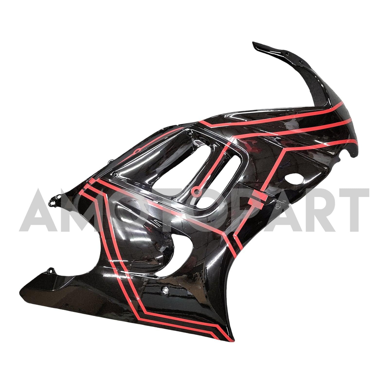Amotopart Verkleidung für Honda CBR600 F3 (1997–1998), schwarz & Red Style3 Kit