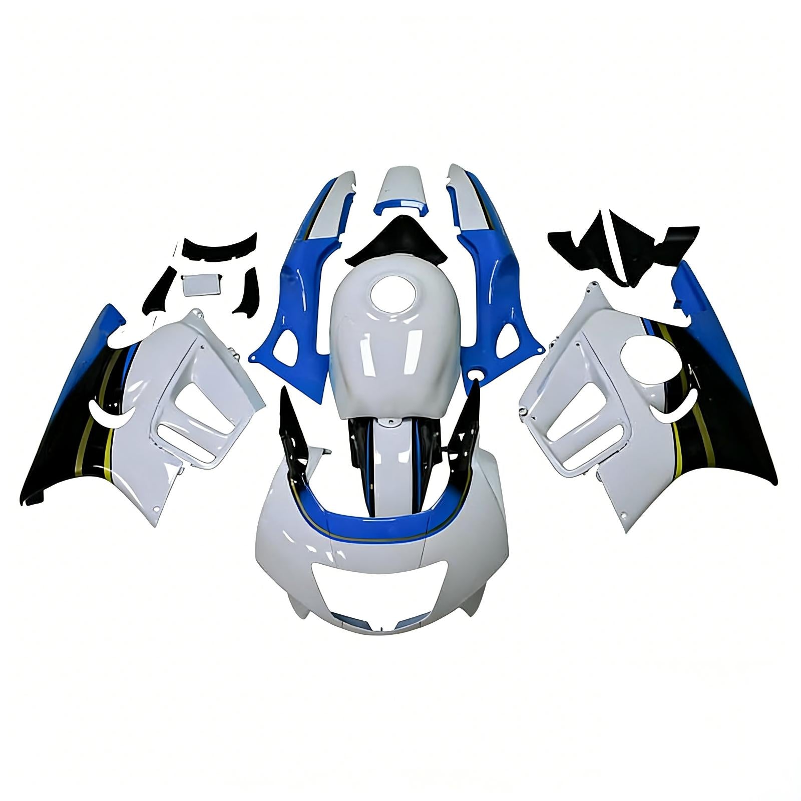 Amotopart 1997-1998 Honda CBR600 F3 Kit de carenado blanco negro azul