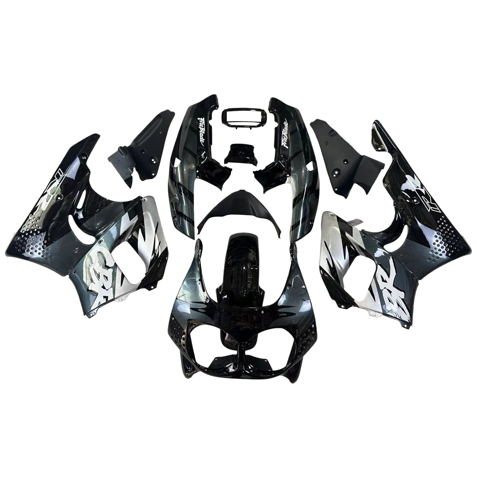 Amotopart 1992-1993 Honda CBR900RR 893 Fairing Black&Grey Kit