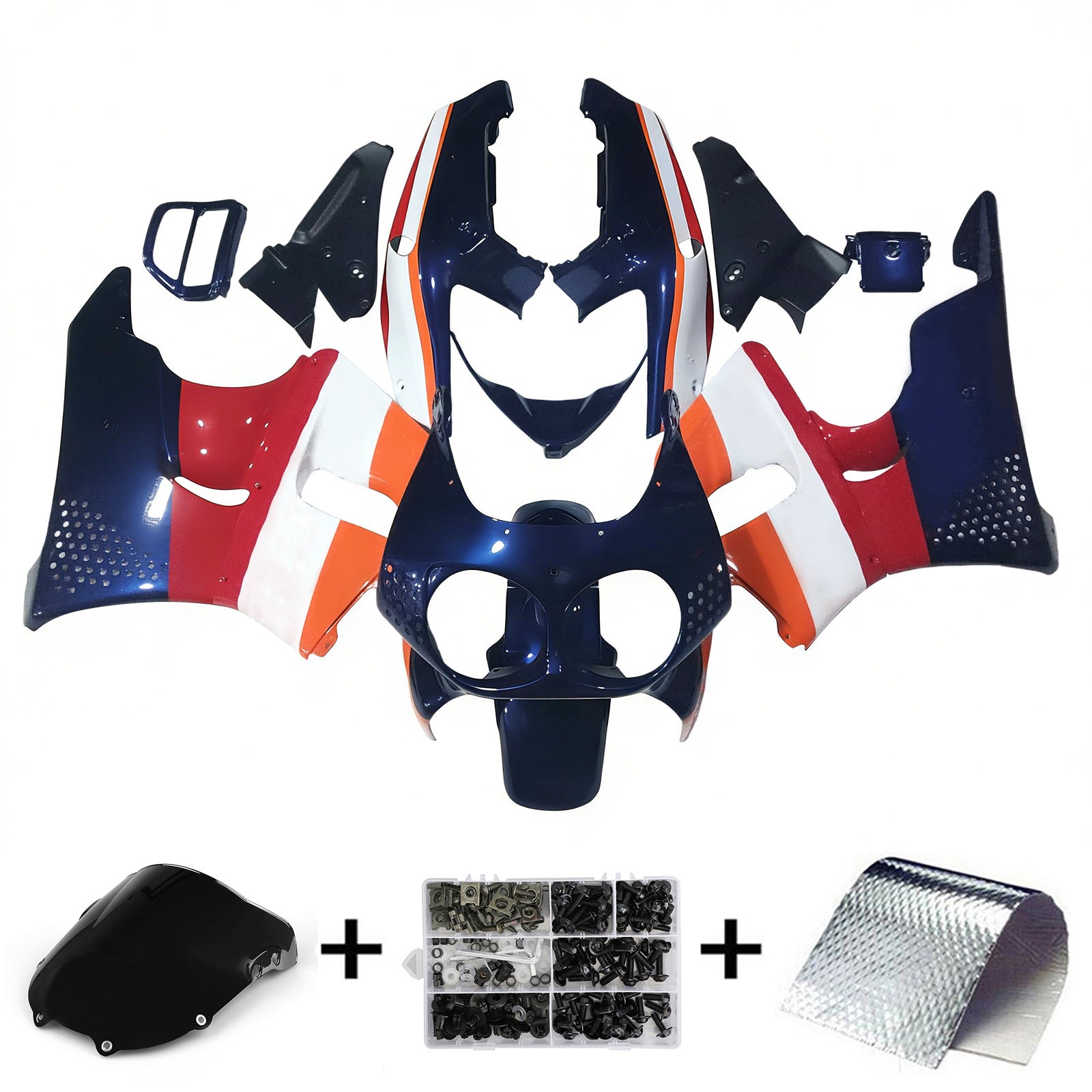 Amotopart 1992-1993 Honda CBR900RR 893 Orange&Red Fairing Kit