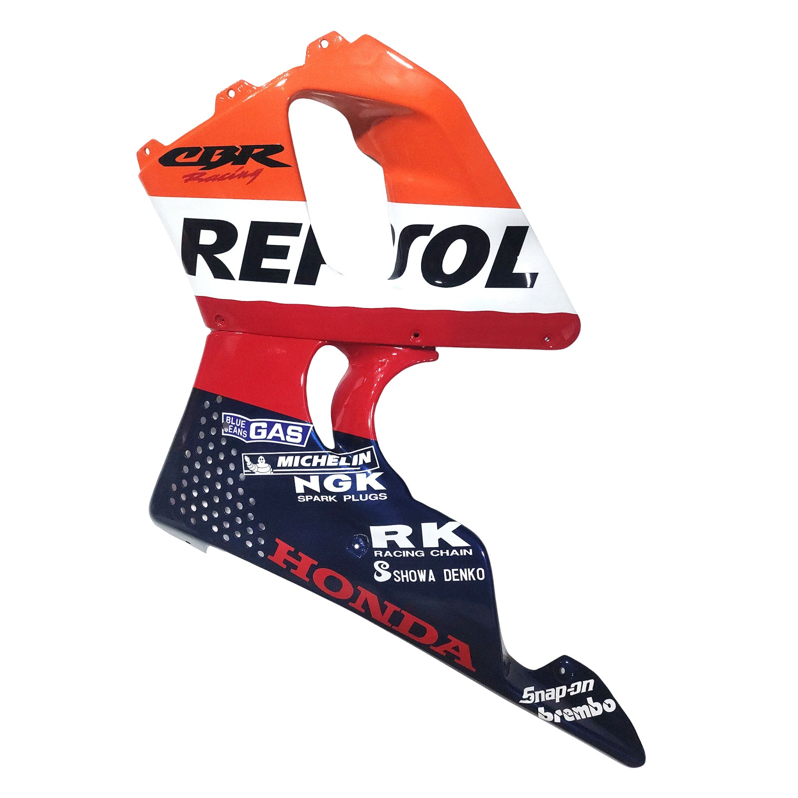 Amotopart 1992–1993 Honda CBR900RR 893 Verkleidung Orange & Rot Repjol Kit