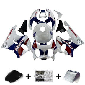 Amotopart 1992-1993 Honda CBR900RR 893 Fairing White&Blue Kit