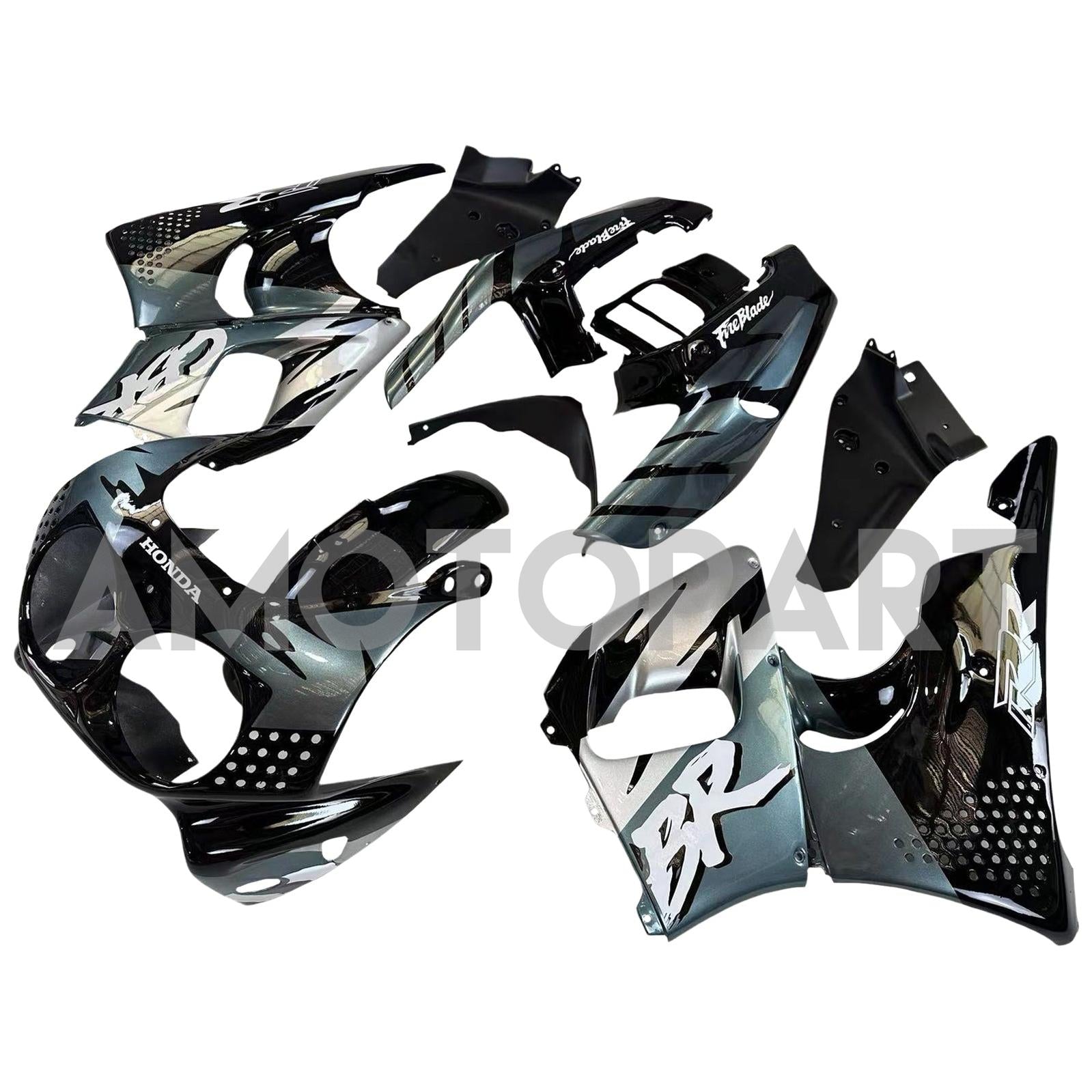 Amotopart 1992-1993 Honda CBR900RR 893 Fairing Black&Grey Kit