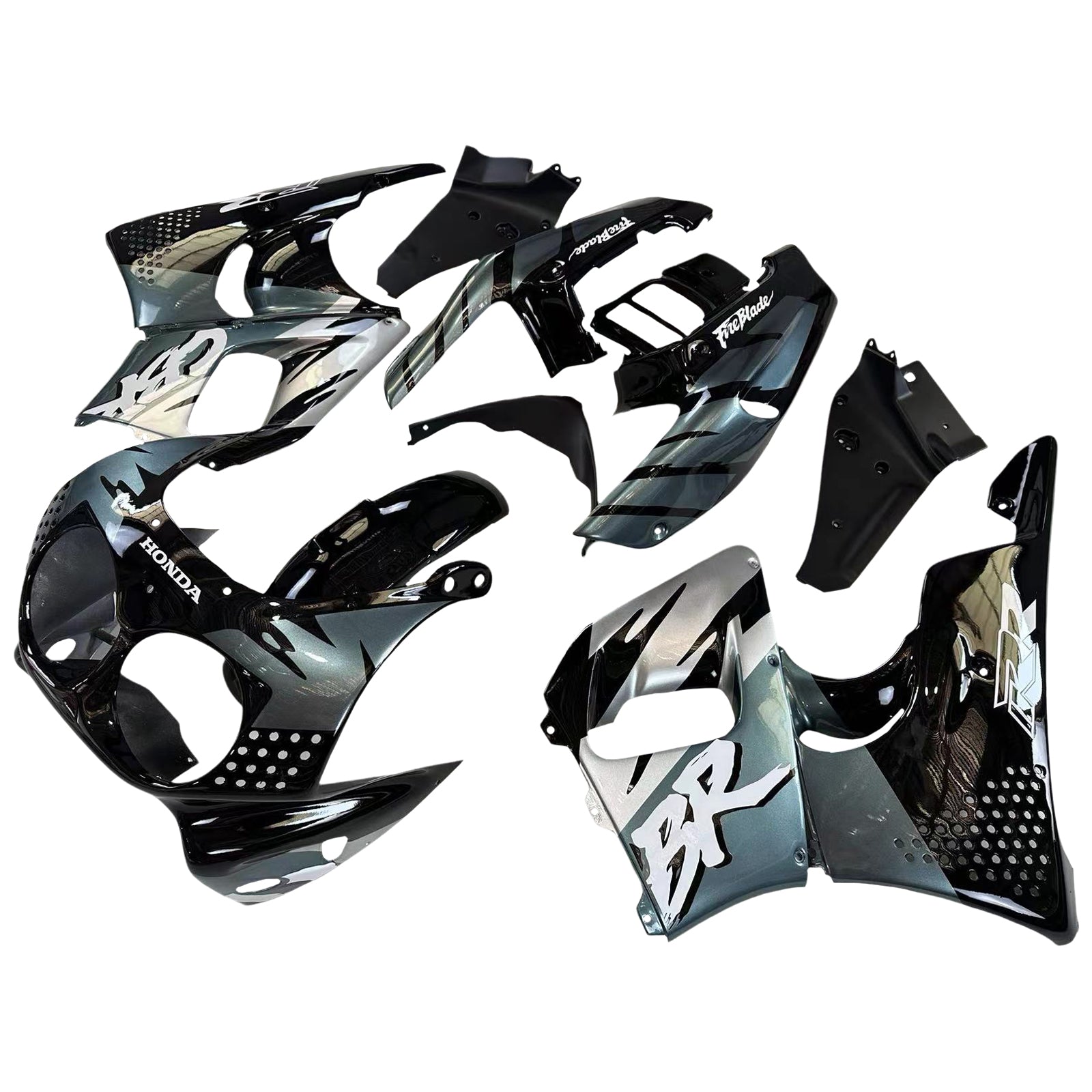 Amotopart 1992-1993 Honda CBR900RR 893 Fairing Black&Grey Kit