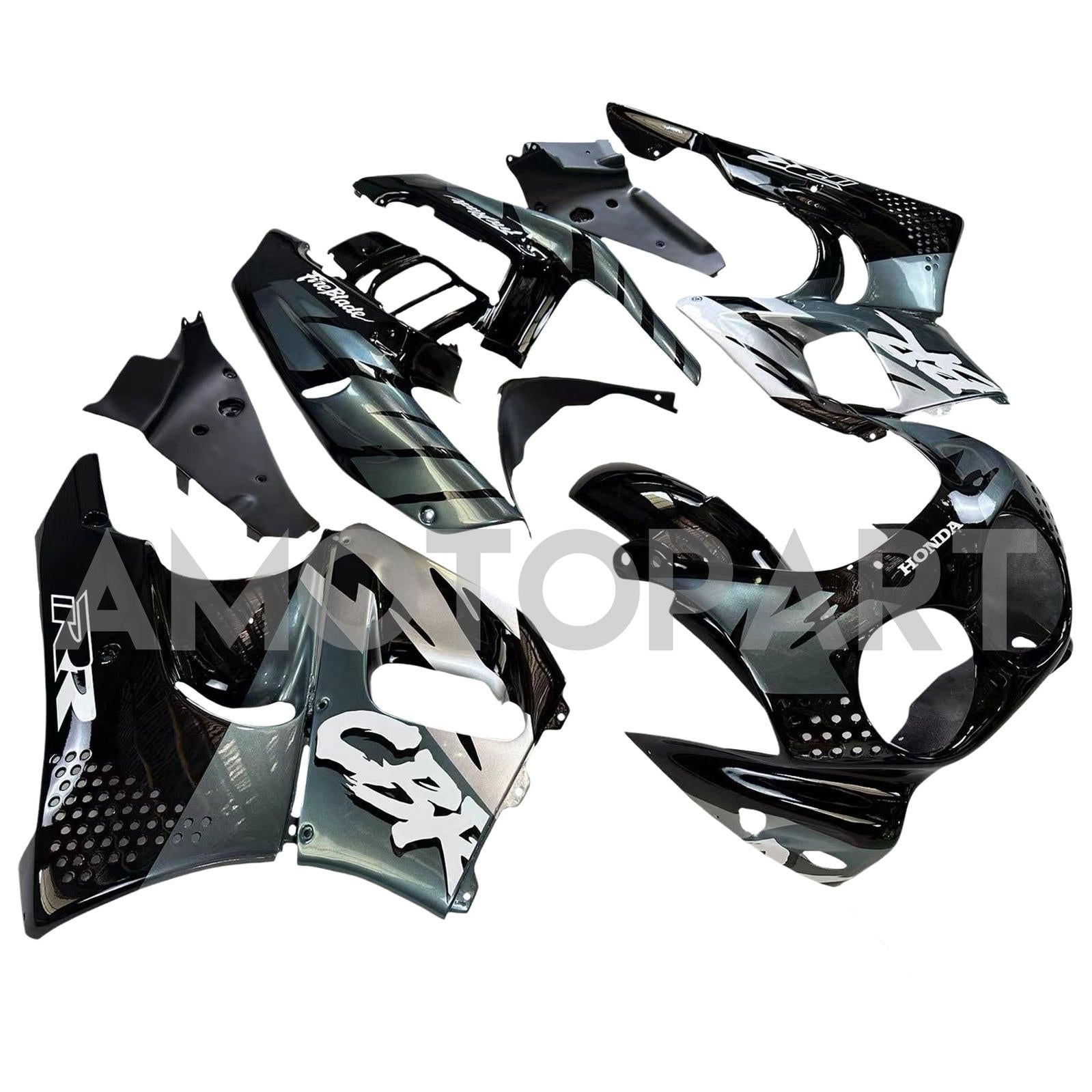 Amotopart 1992-1993 Honda CBR900RR 893 Fairing Black&Grey Kit