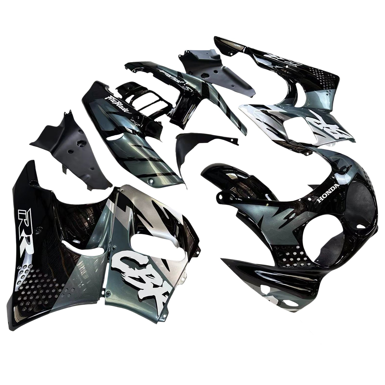 Amotopart 1992-1993 Honda CBR900RR 893 Fairing Black&Grey Kit