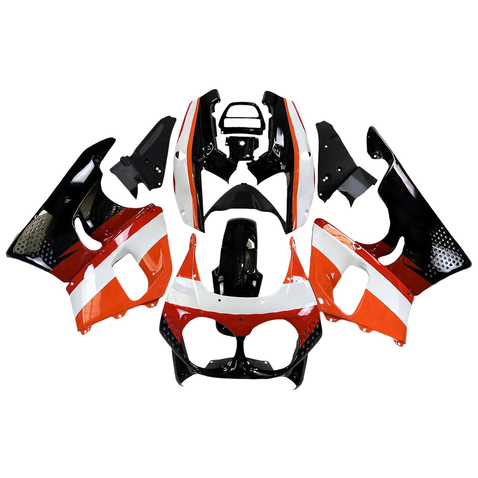 Amotopart 1992-1993 Honda CBR900RR 893 Fairing Red & Orange Repjol Kit