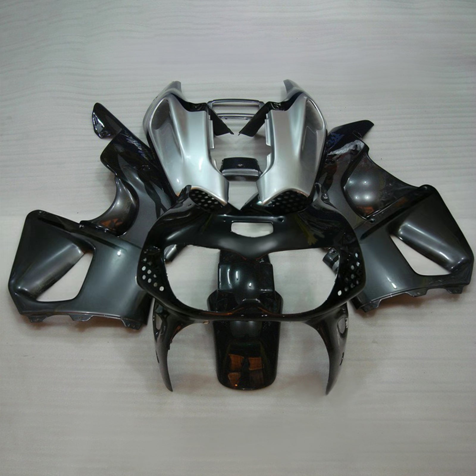 Amotopart 1994-1995 Honda CBR900RR 893 Kit carenatura nero e grigio