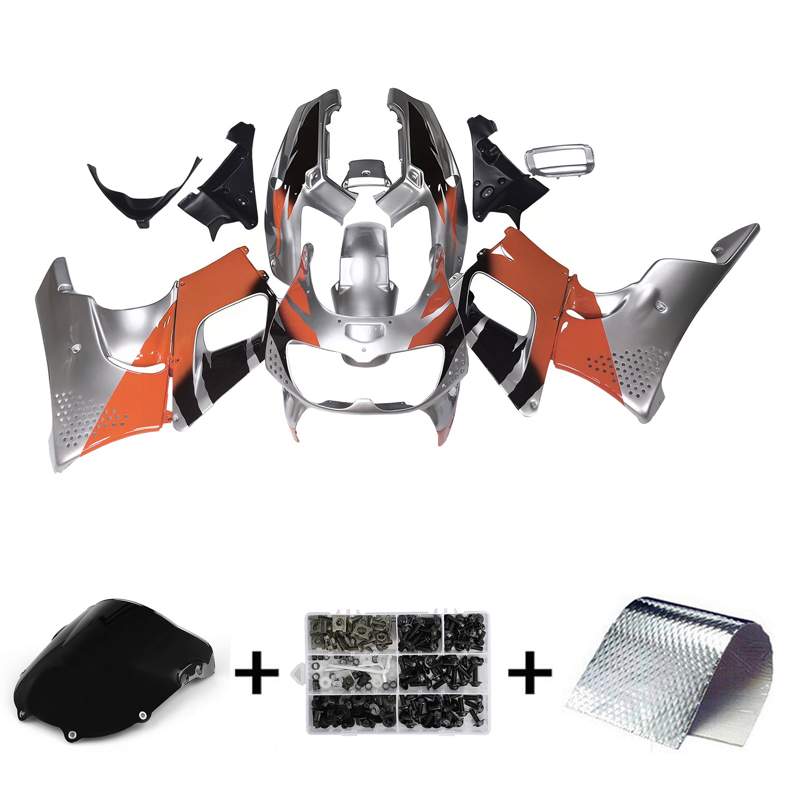 Amotopart 1994-1995 Honda CBR900RR Silver Fairing Kit