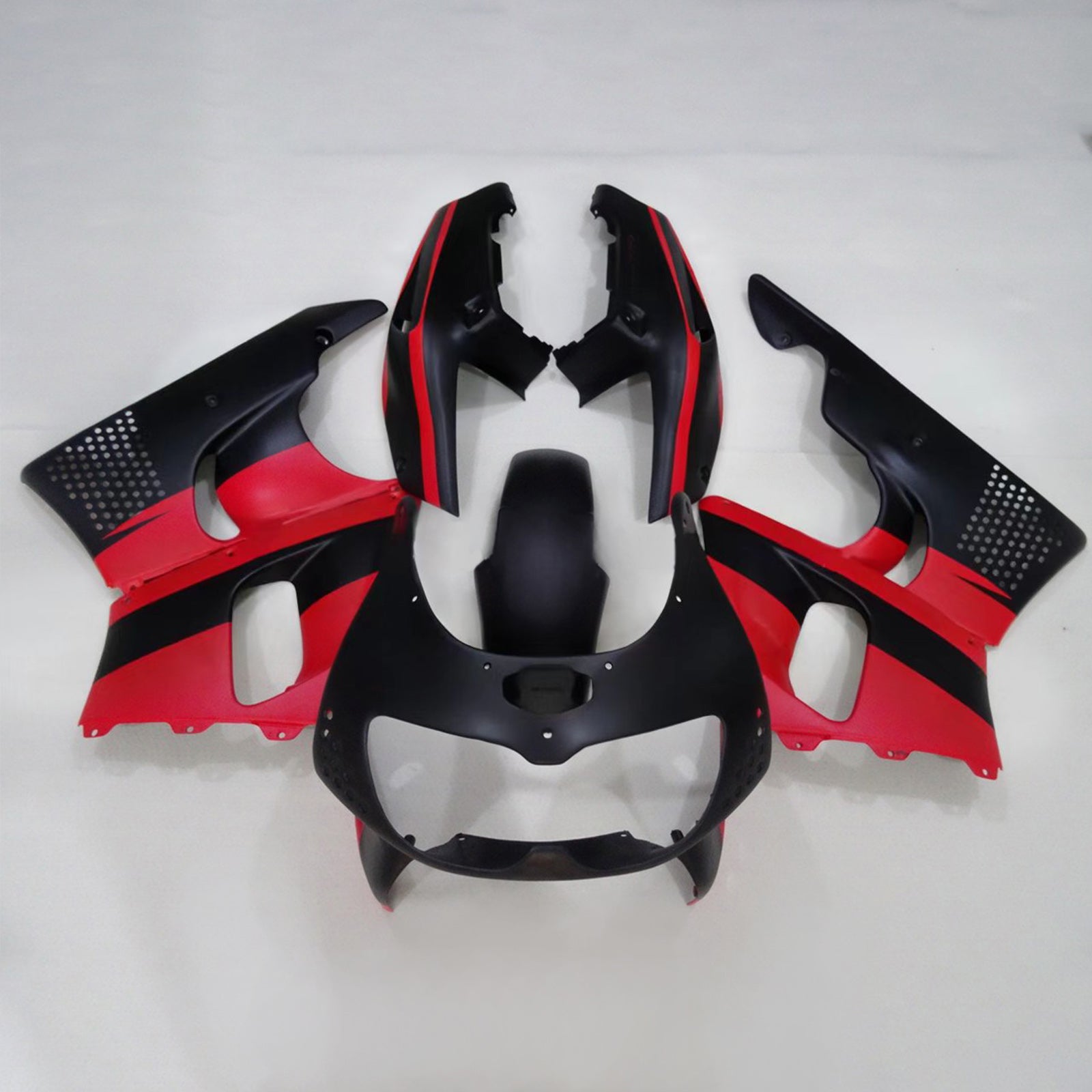 Amotopart 1994-1995 Honda CBR900RR 893 Carena Kit Repsol Nero Opaco e Rosso