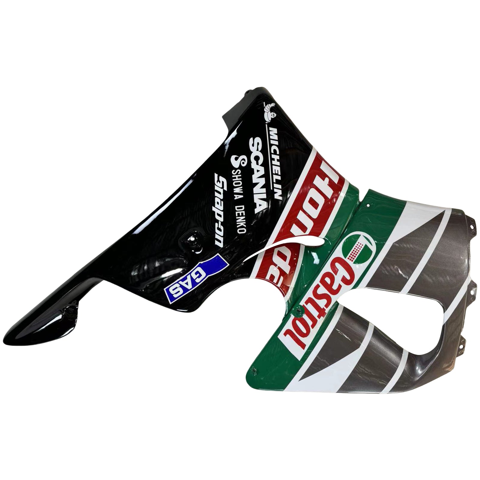 Amotopart 1996-1997 Honda CBR900RR 893 Kit de carénage RNoir et Vert Castrol