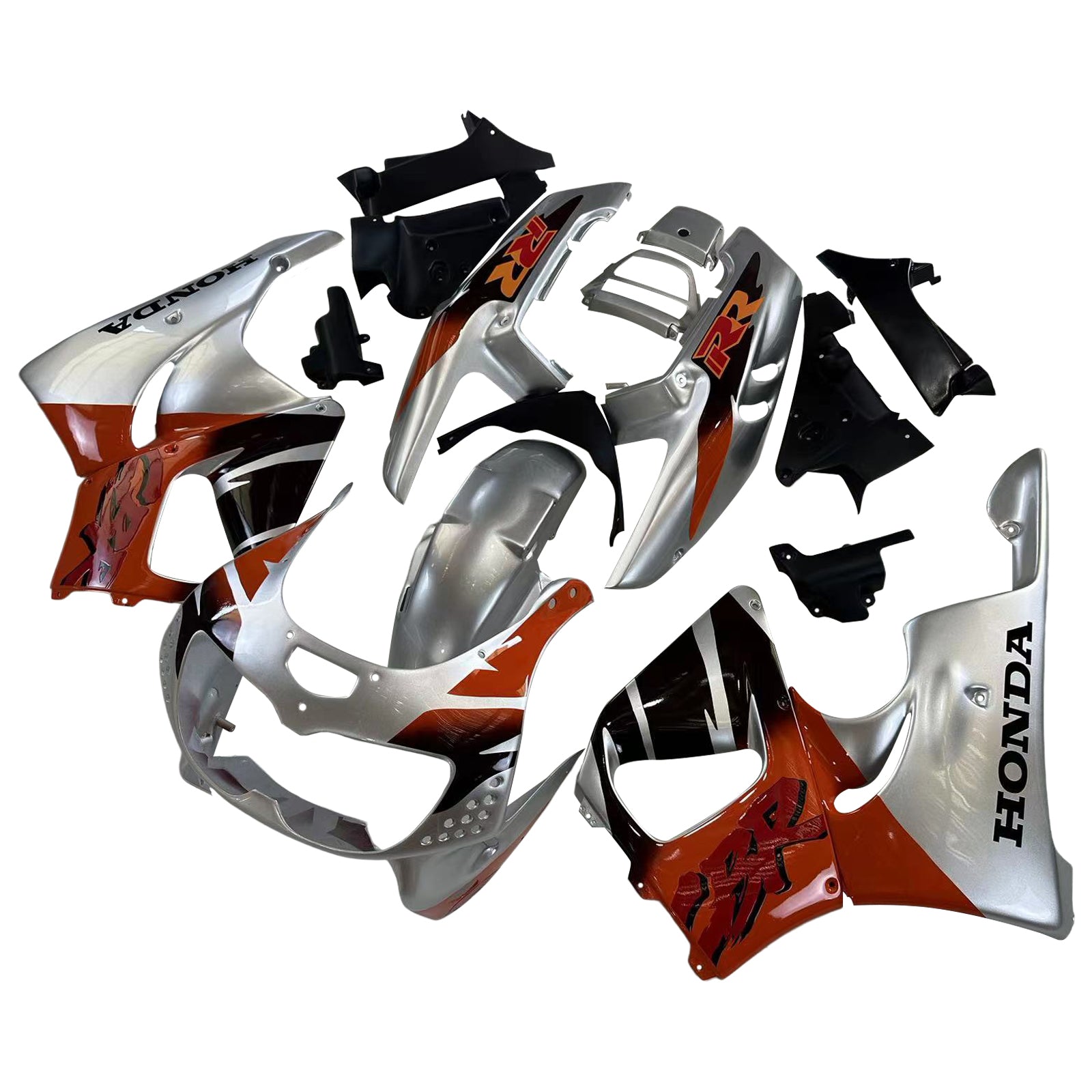 Amotopart 1996–1997 Honda CBR900RR 893 Verkleidungsset in Orange und Silber