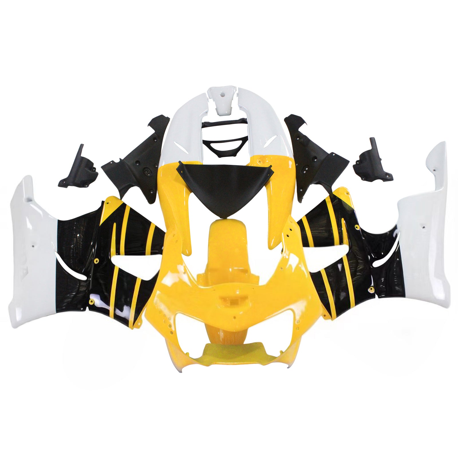 Amotopart 1998-1999 Honda CBR900RR 919 Fairing Black&Yellow Kit