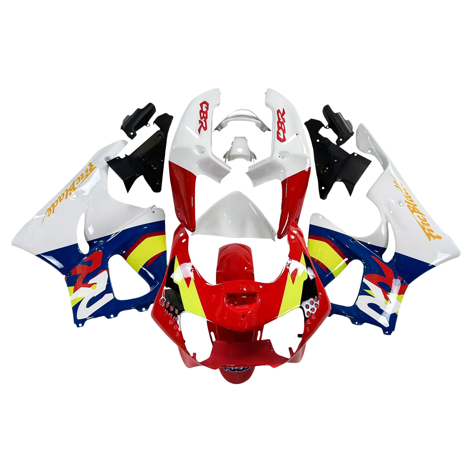 Amotopart 1998-1999 Honda CBR900RR 919 Kit de carénage bleu et rouge