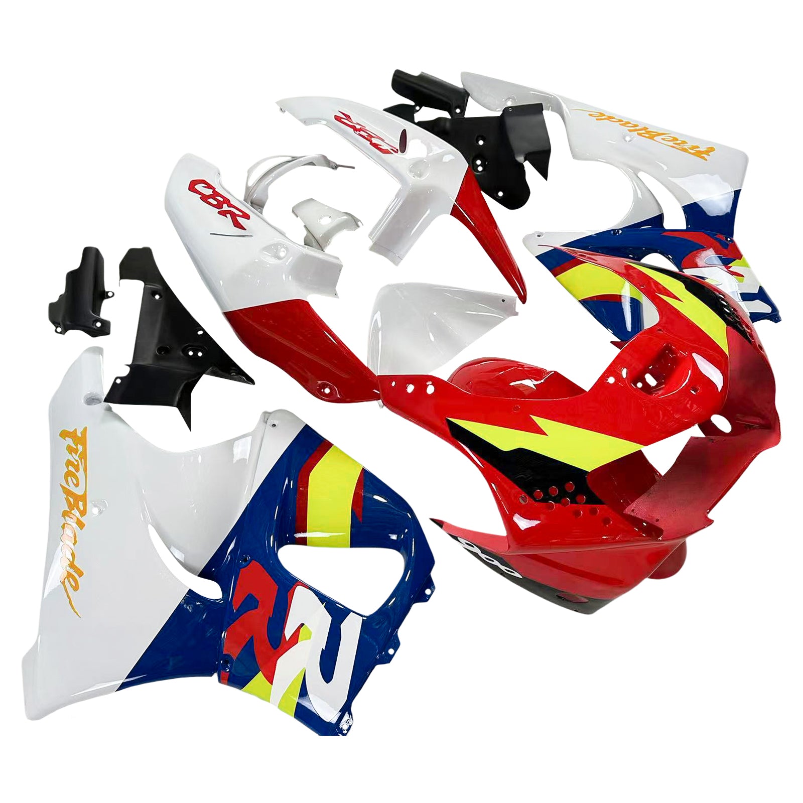 Amotopart 1998-1999 Honda CBR900RR 919 Kit de carénage bleu et rouge