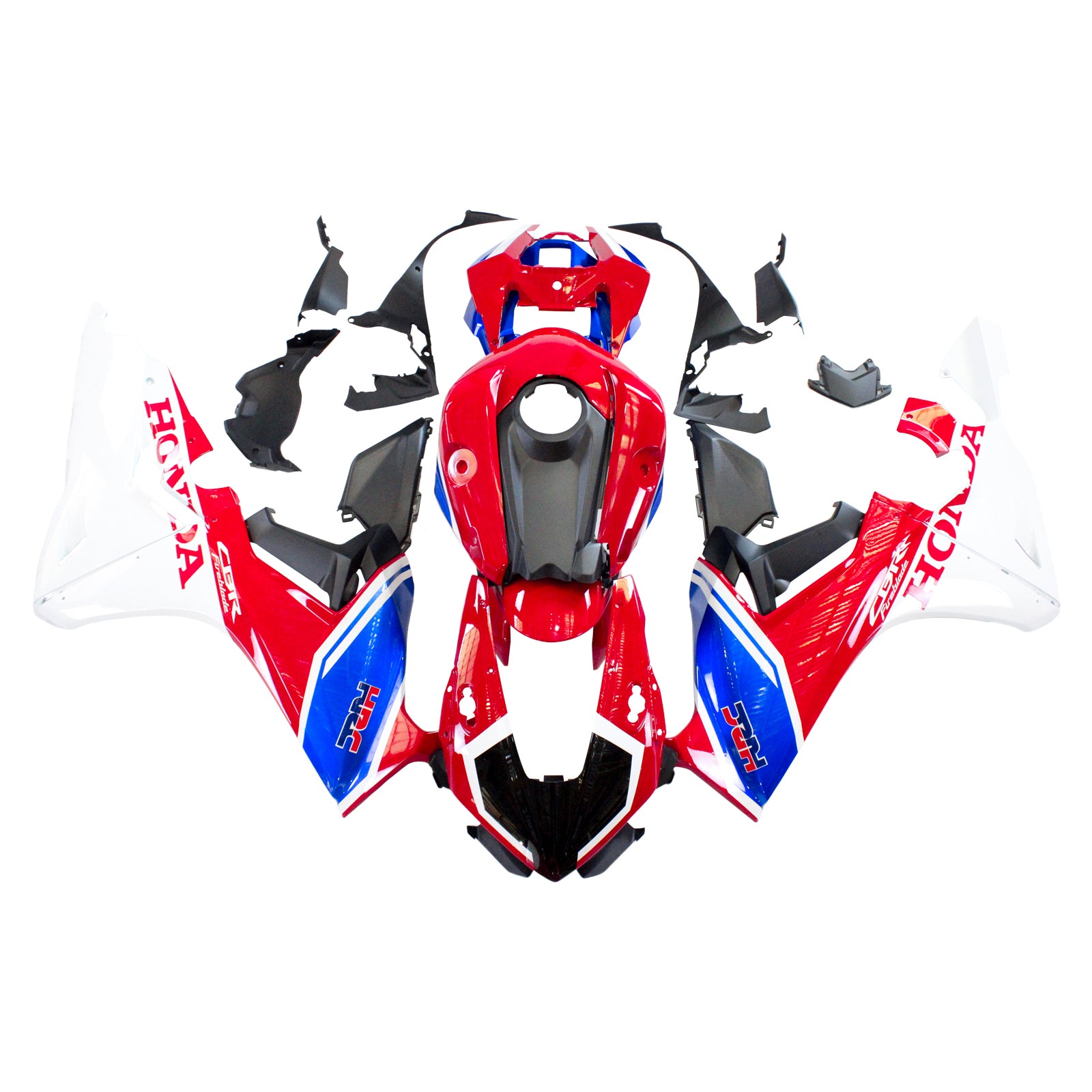 Amotopart 2017-2023 Honda CBR1000RR Kit de carenado rojo y blanco Style2