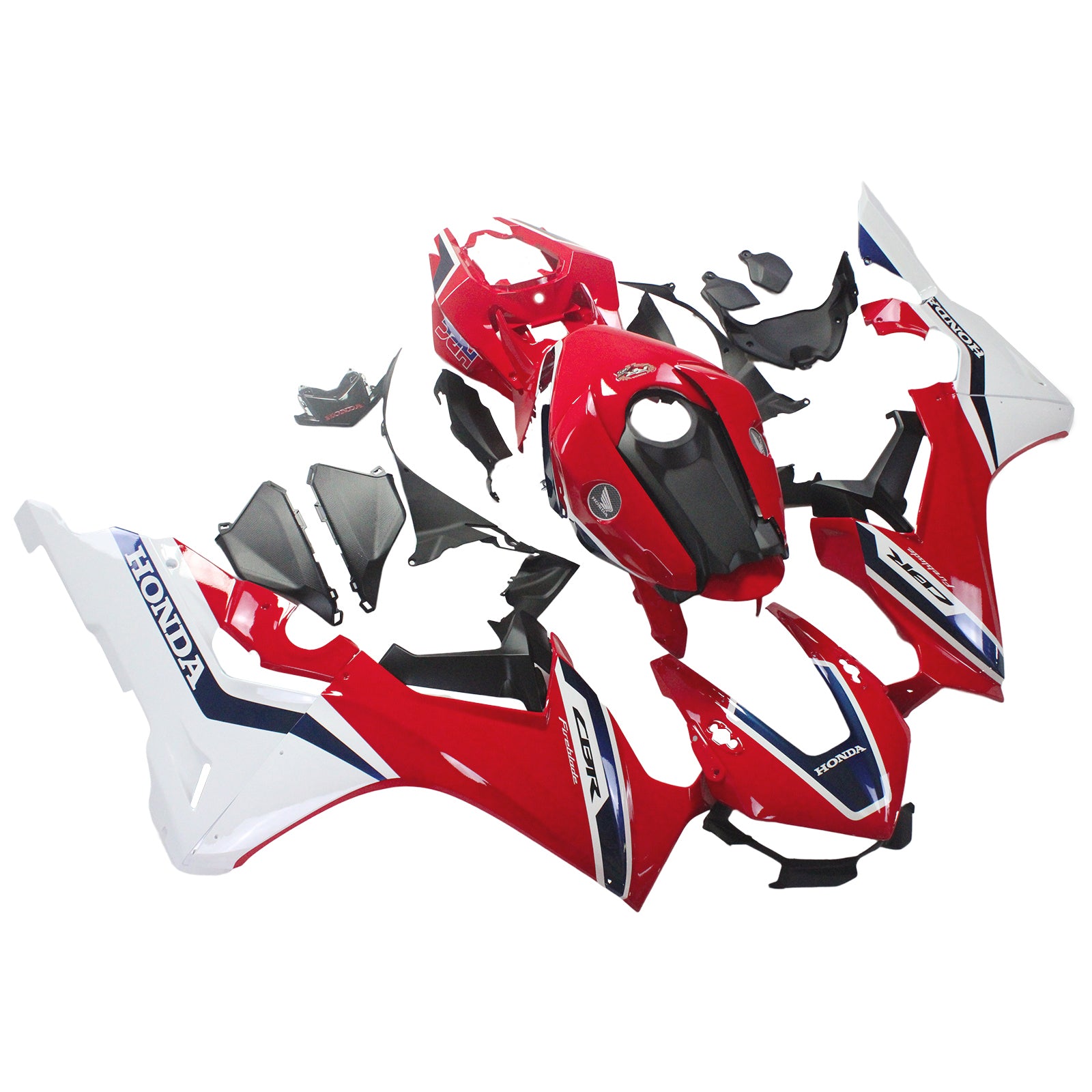 Amotopart 2017-2023 Honda CBR1000RR Kit de carenado rojo y blanco Style4