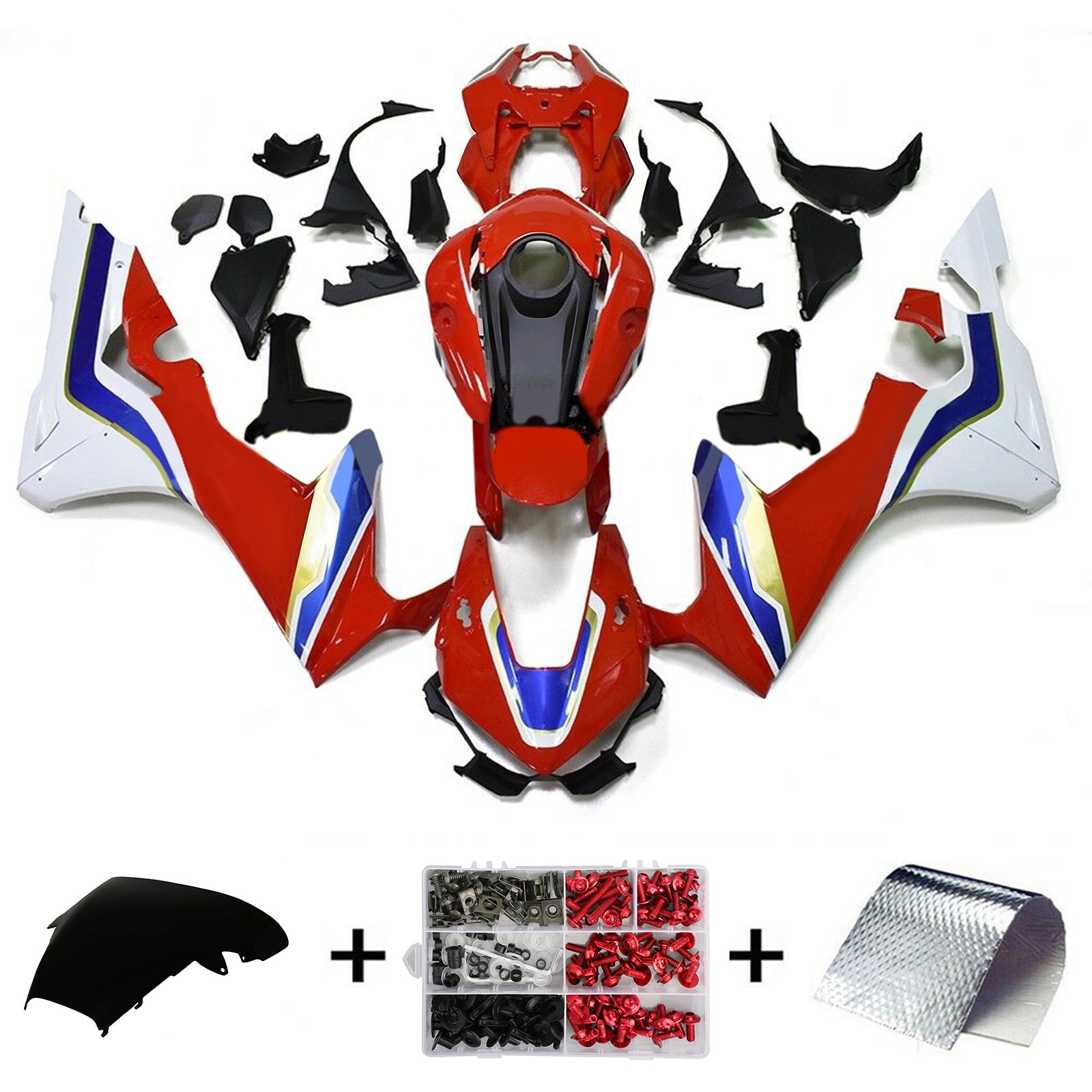 Amotopart 2017-2026 Honda CBR1000RR Kuip Rood&Wwitte Style6 Kit