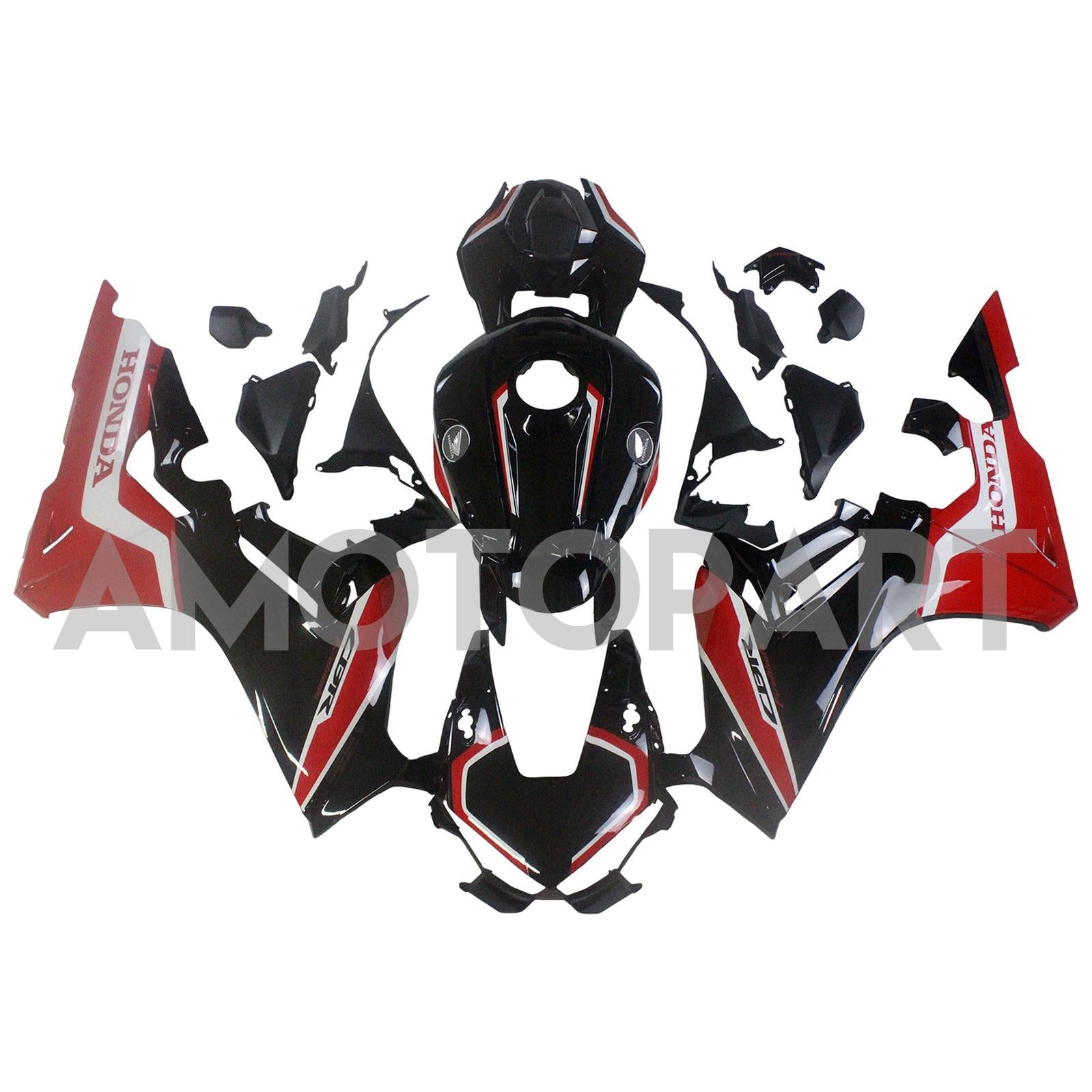 Amotopart 2017-2025 Honda CBR1000RR Failing Black & Red Kit
