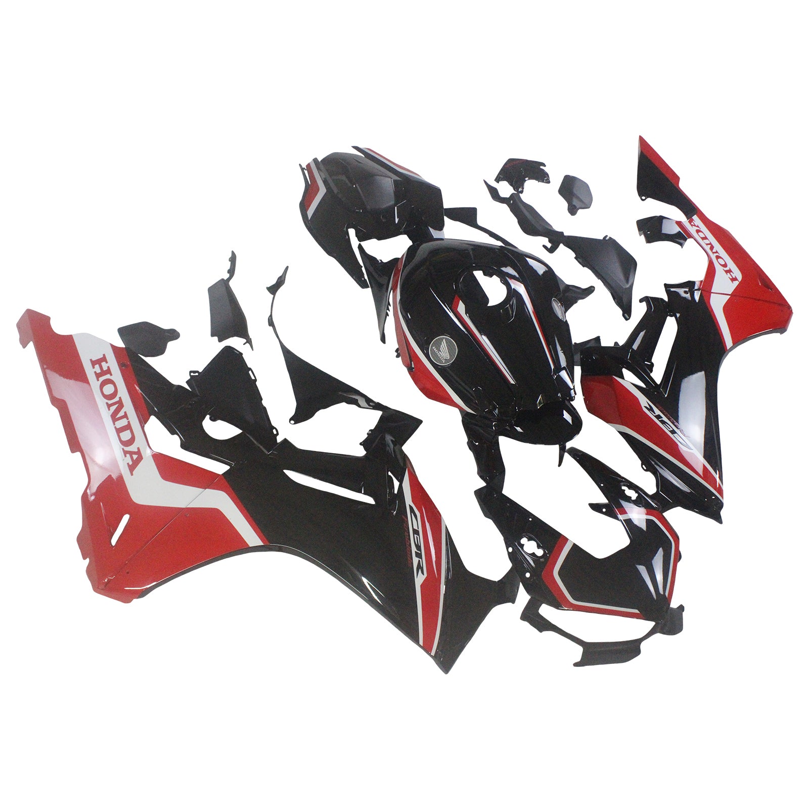 Amotopart 2017-2023 Honda CBR1000RR Kit de carénage noir et rouge