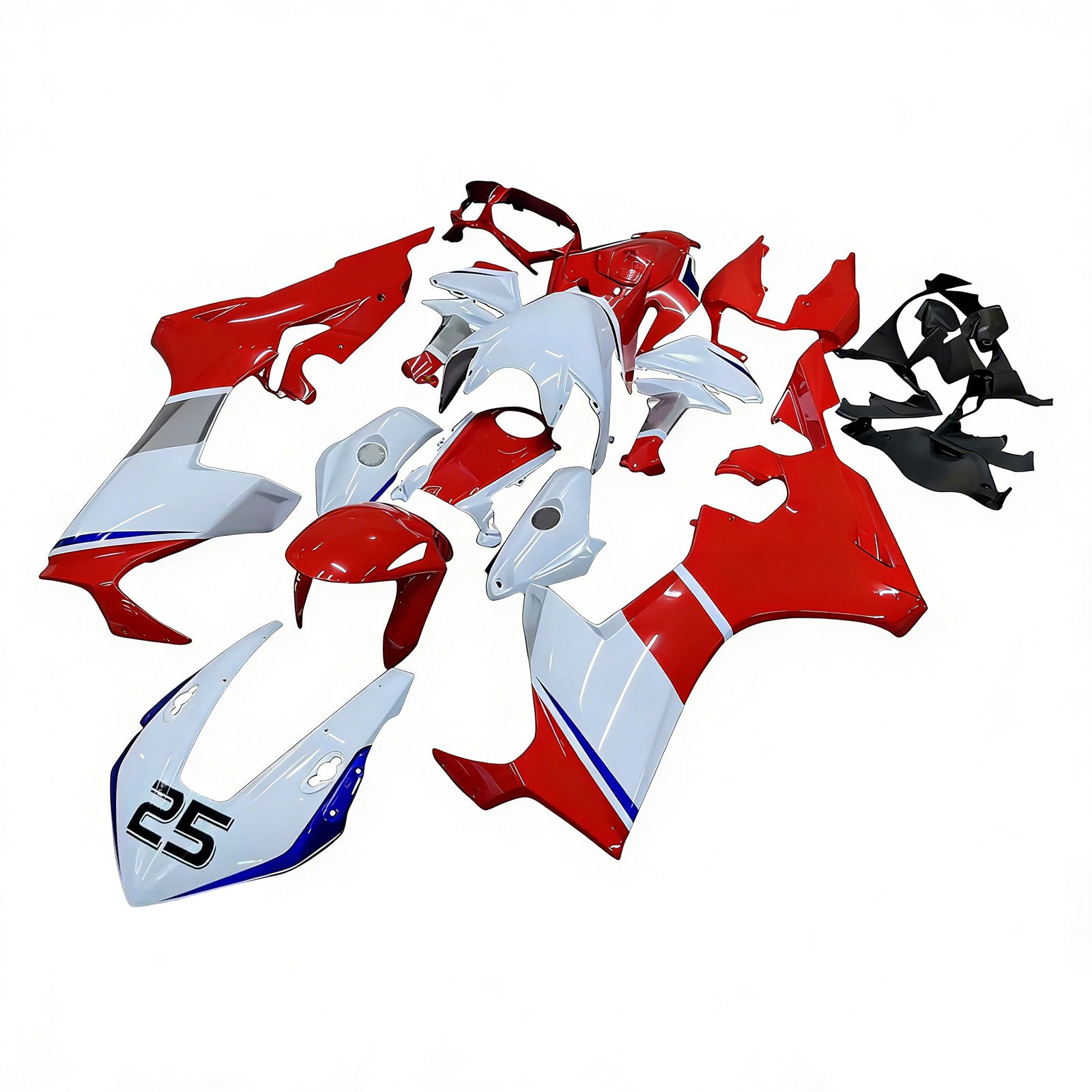 Amotopart 2017-2023 CBR1000RR Honda Kit de carenado con logotipo rojo y blanco