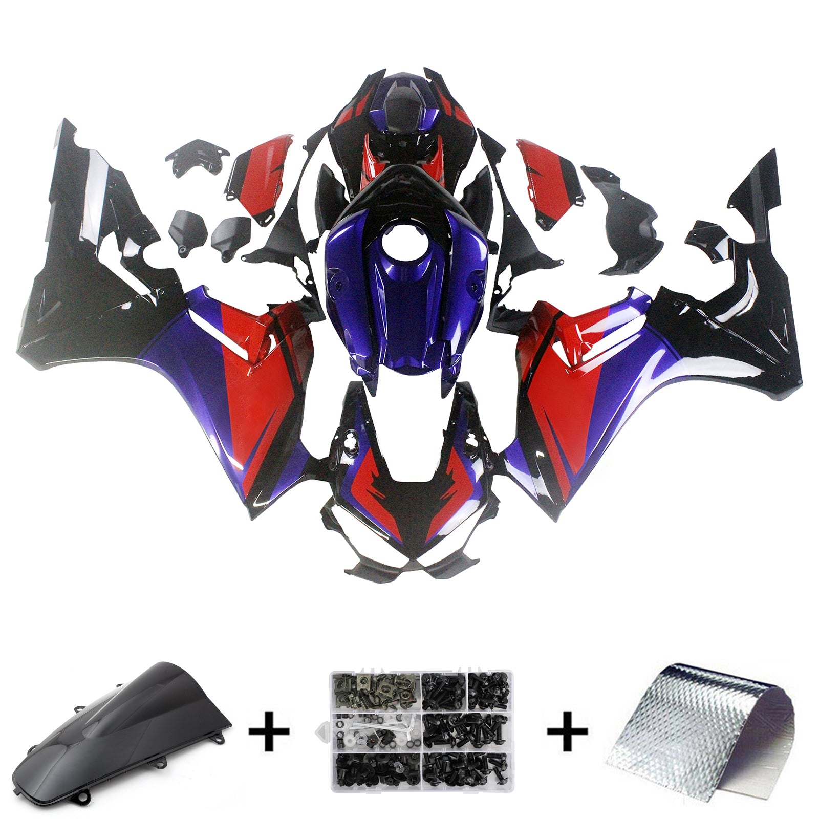 Amotopart 2017-2025 CBR1000RR Honda Red&Blue Fairing Kit