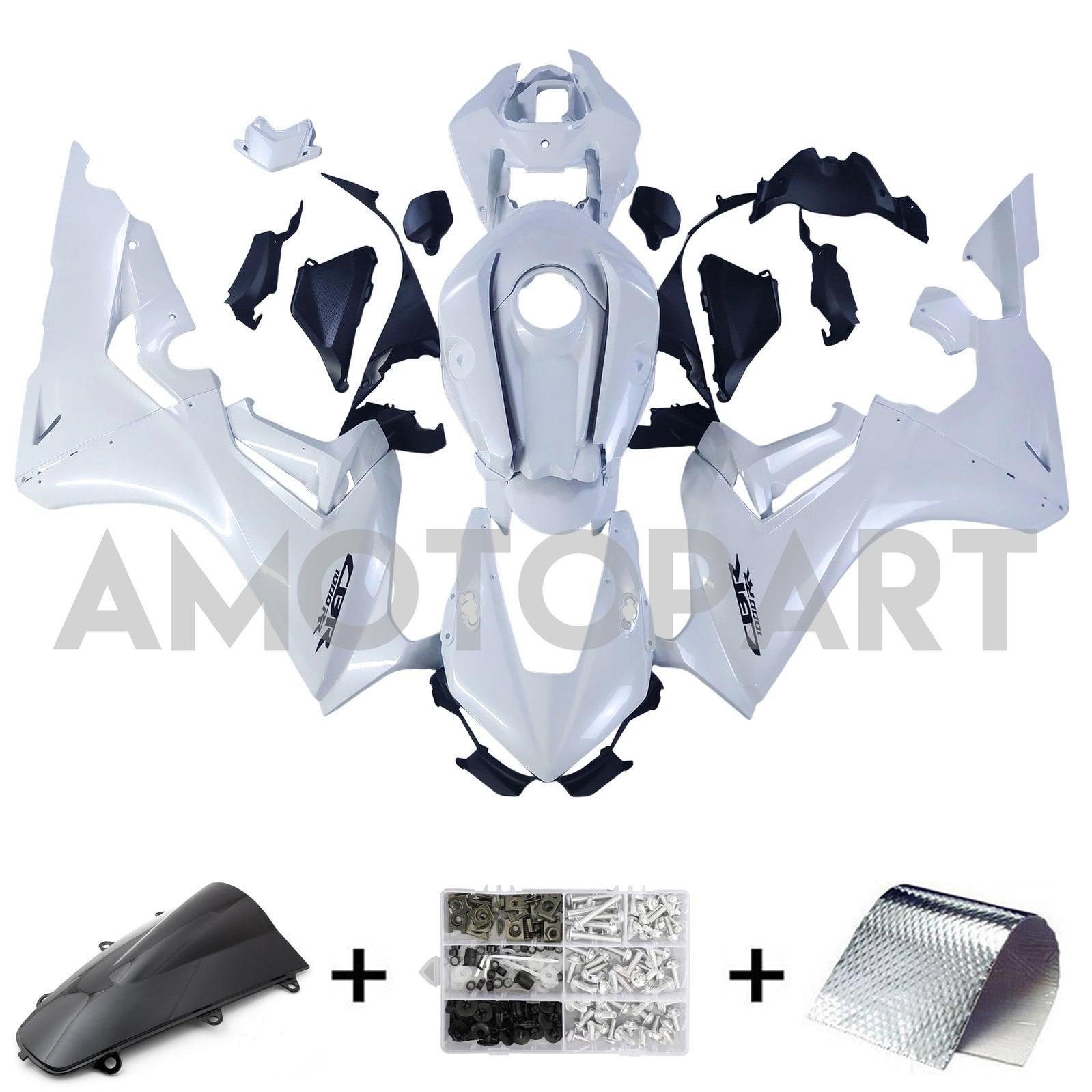 Amotopart 2017-2025 CBR1000RR Honda Pearl White Fairing Kit