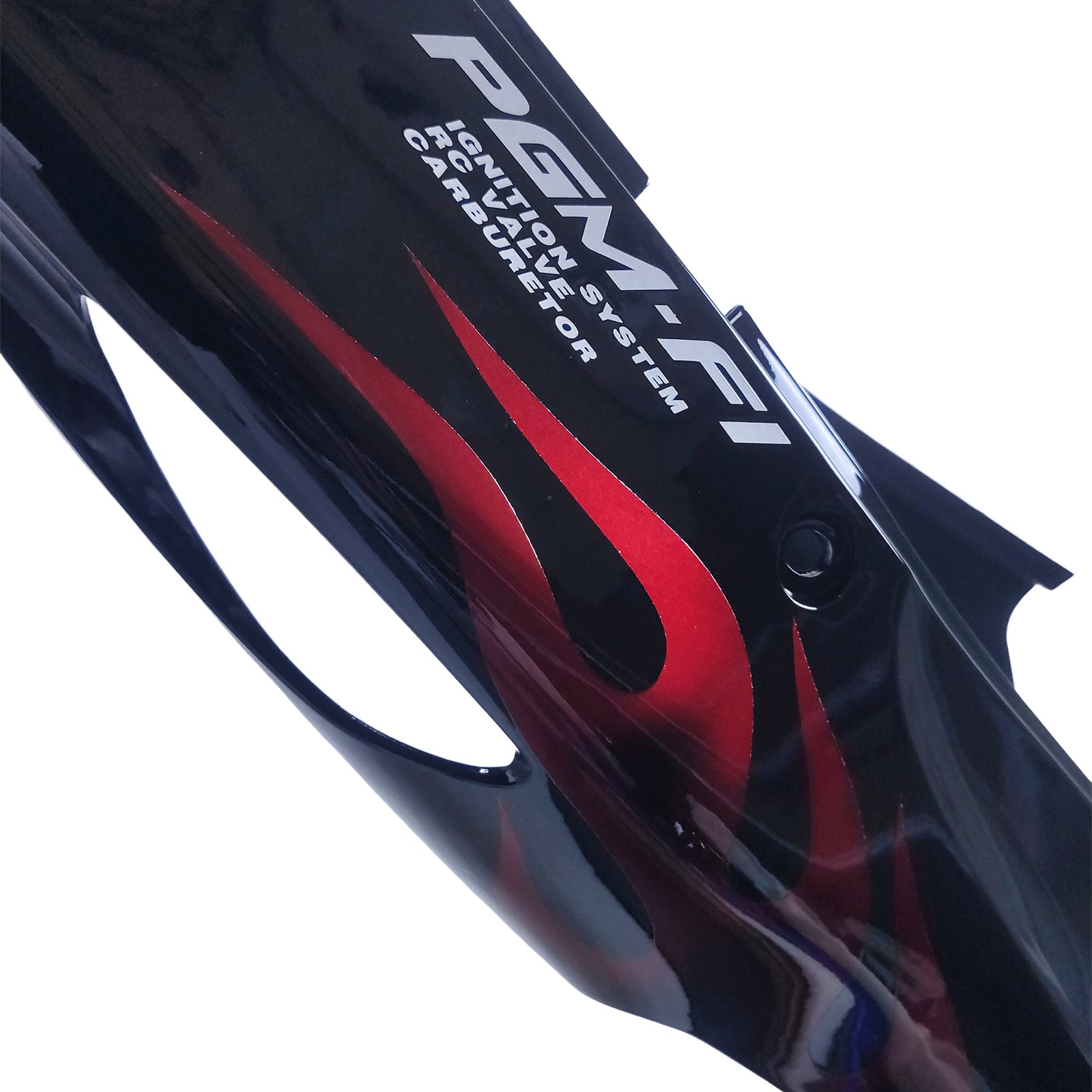 Amotopart 1996-2007 Honda CBR1100XX SuperBlackBird Fairing Glossy Black&Red Fire Kit