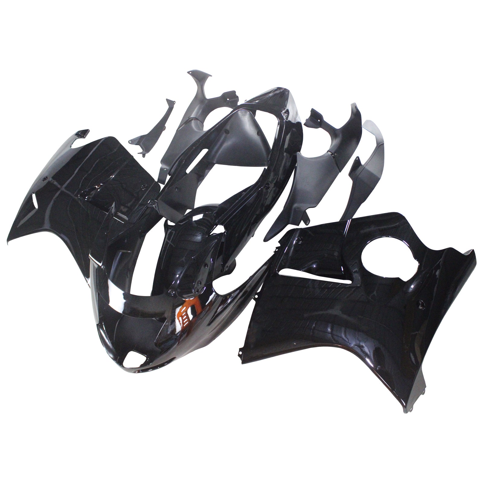 Amotopart 1996-2007 Honda CBR1100XX SuperBlackbird Fairing Blosy Black Kit