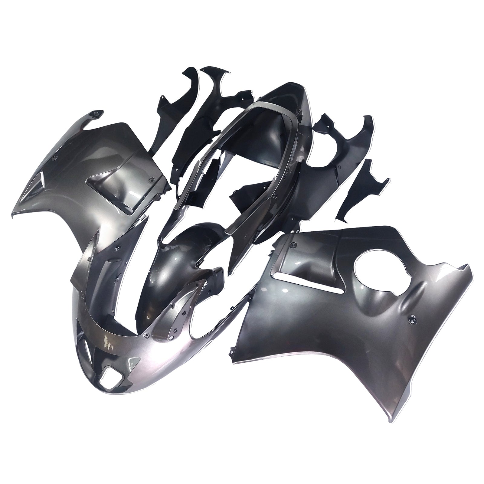 Amotopart 1996-2007 Honda CBR1100XX SuperBlackBird Fairing Dark Grey Kit