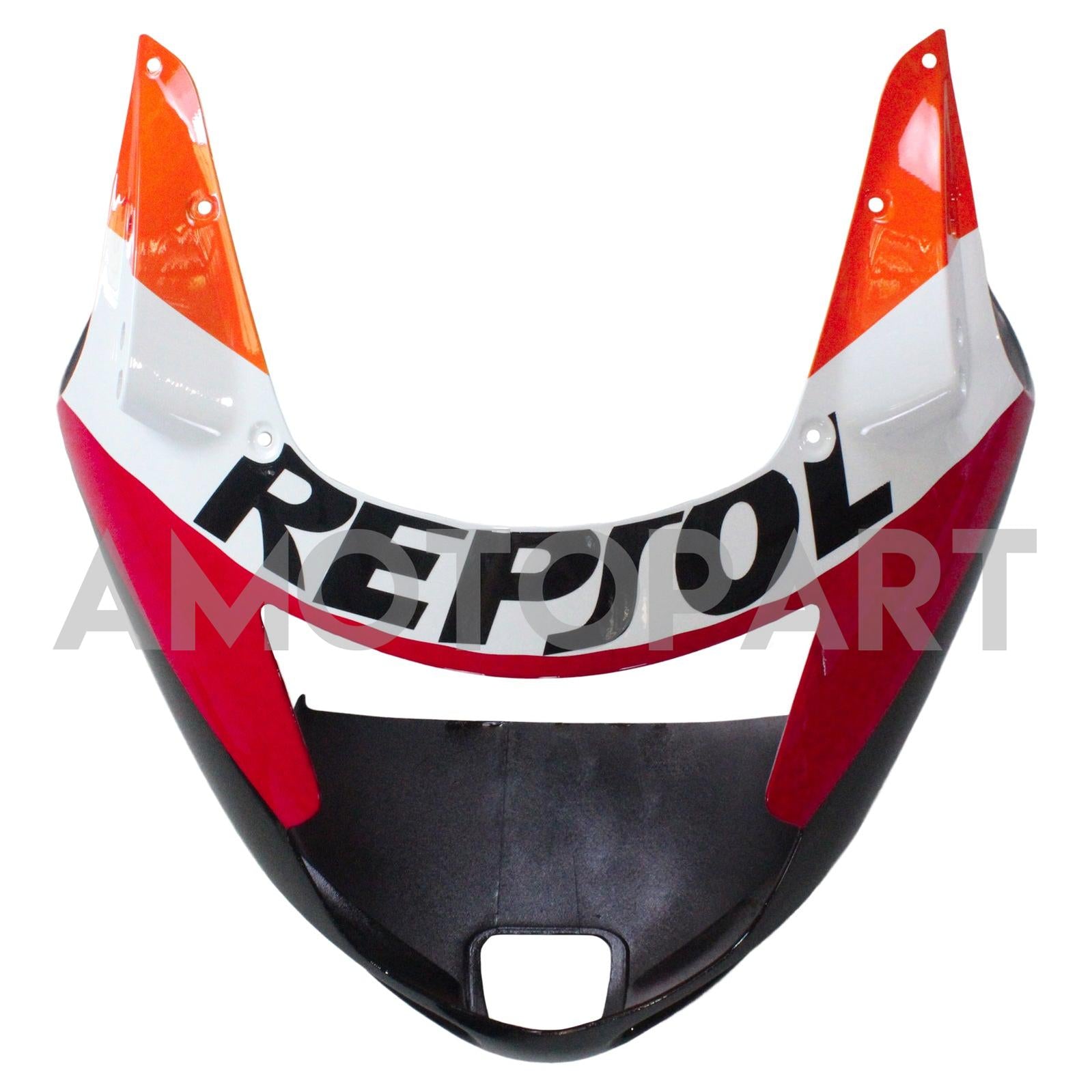 Amotopart Verkleidung für Honda CBR1100XX SuperBlackBird (1996–2007), Rot&Orange Kit
