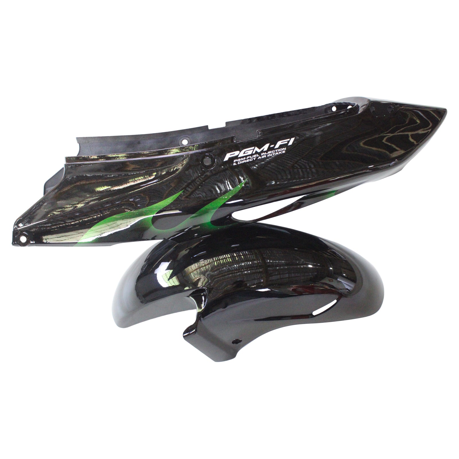 Amotopart 1996-2007 Honda CBR1100XX SuperBlackBird Fairing Green&Black Kit