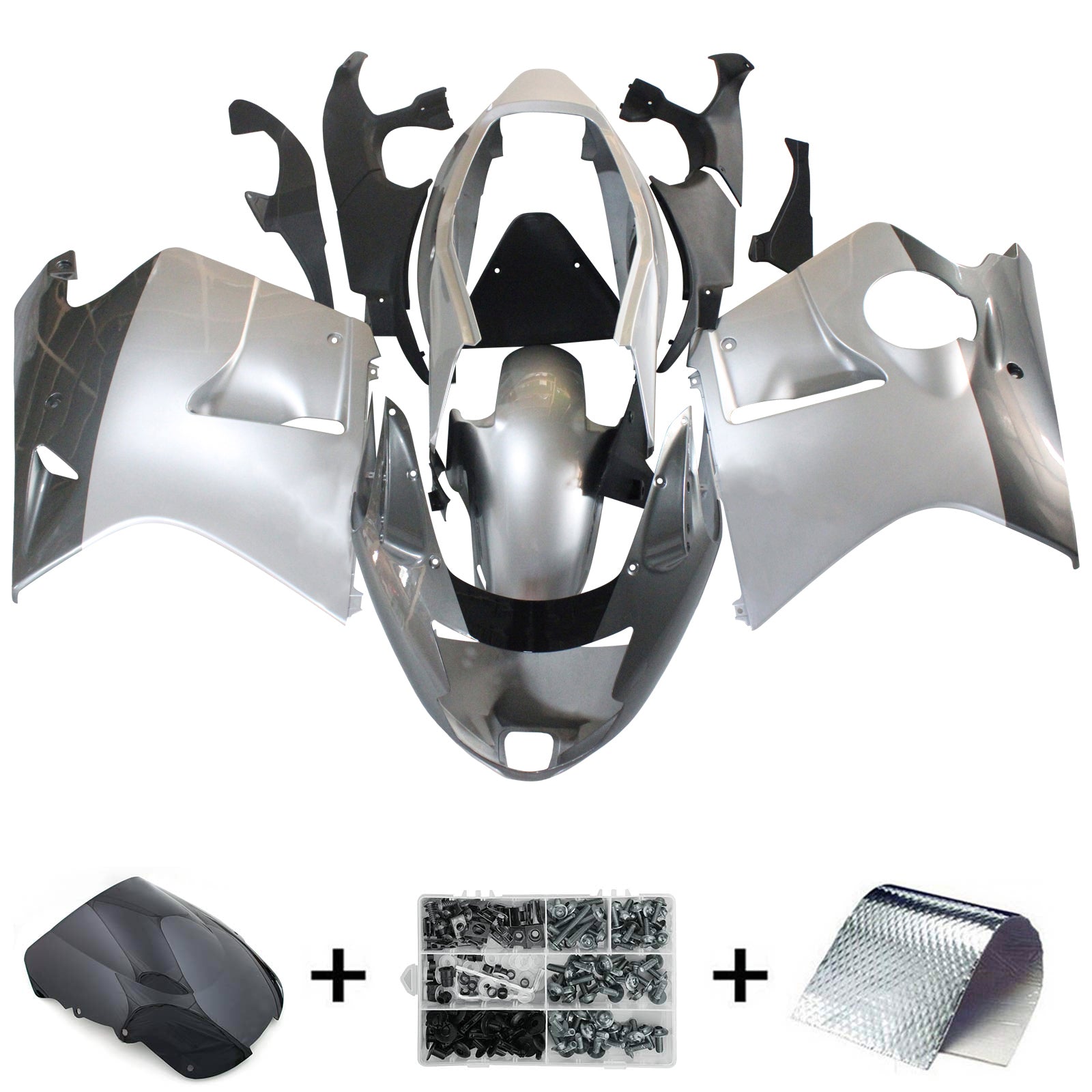 Amotopart 1996-2007 Honda CBR1100XX SuperBlackBird Fairing Sliver Kit