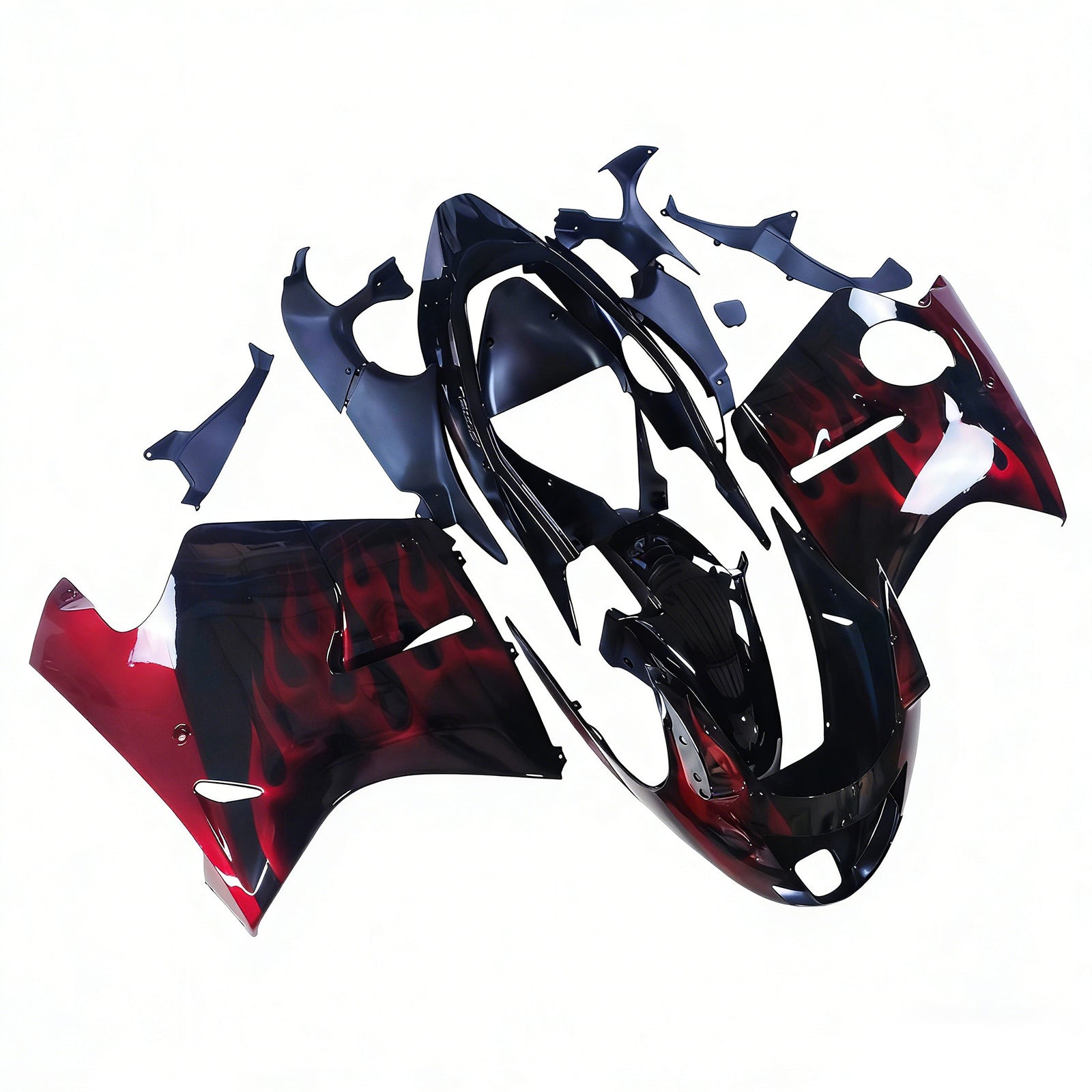 Amotopart 1996-2007 CBR1100XX SuperBlackBird Honda Red&Black Fairing Kit