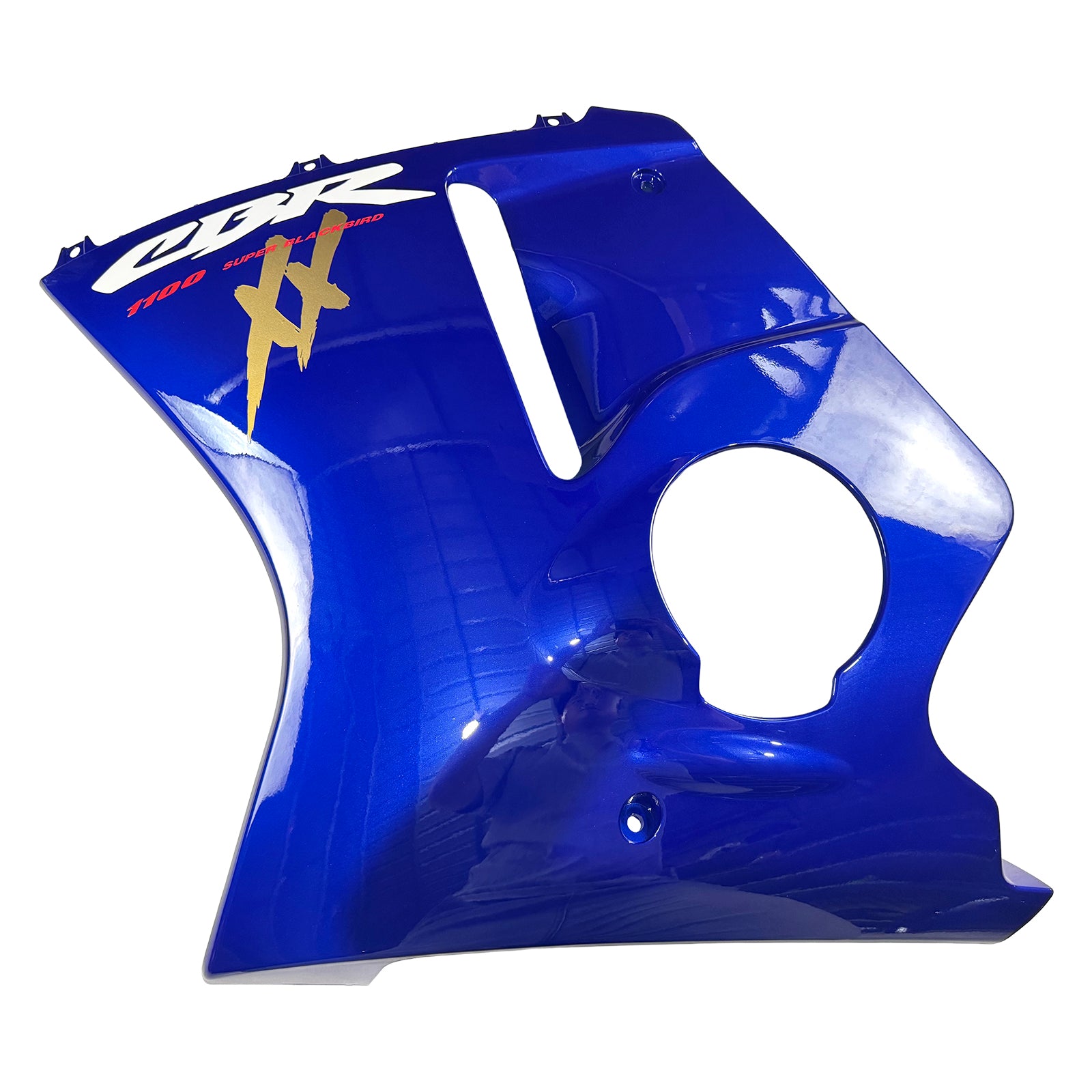 Amotopart 1996-2007 CBR1100XX SuperBlackBird Honda Blue with Yellow Logo Fairing Kit