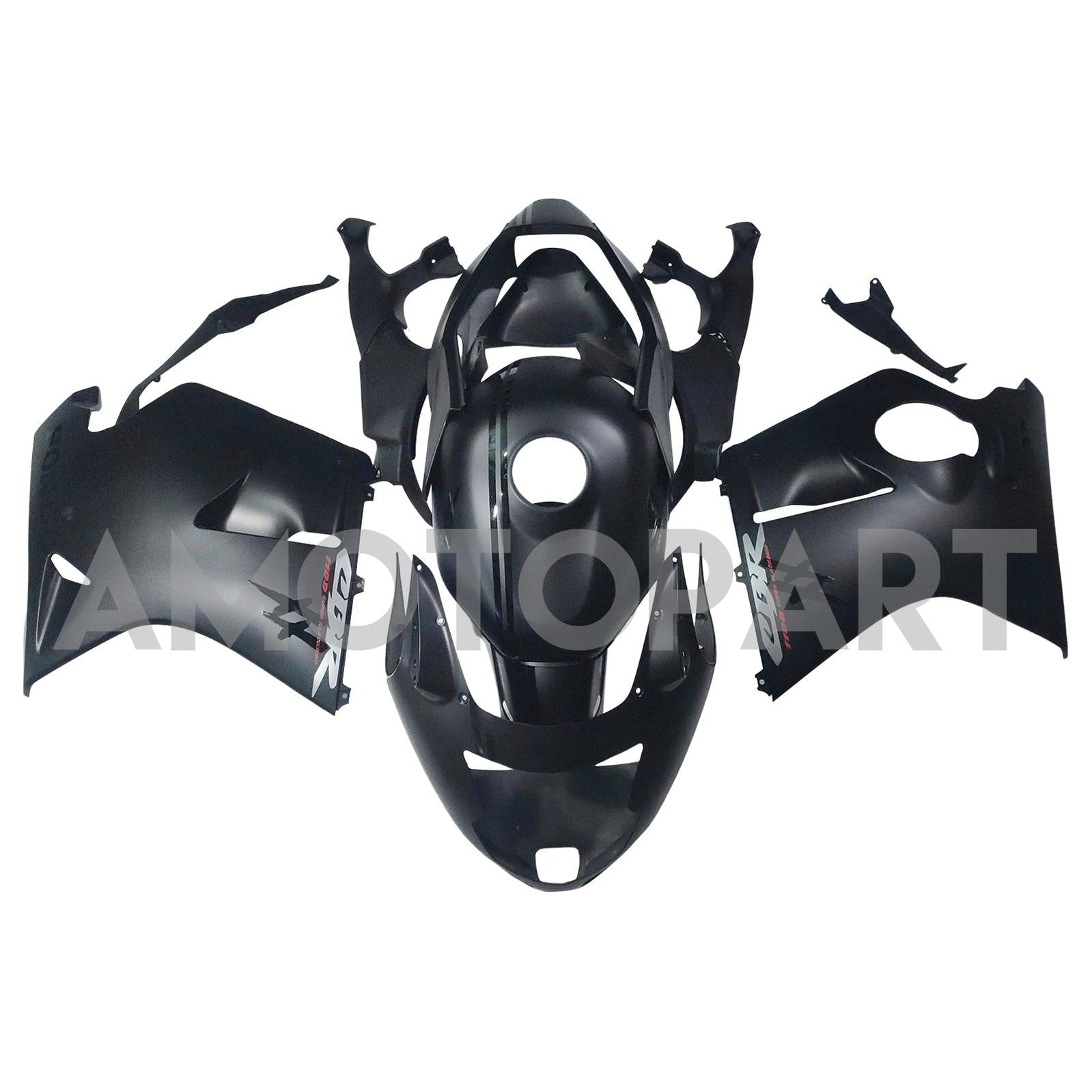 Amotopart 1996-2007 CBR1100XX Superblackbird Honda Kit de carénage gris foncé