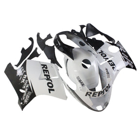 Amotopart 1996-2007 CBR1100XX SuperBlackBird Honda Kit carena Repjol nero e bianco