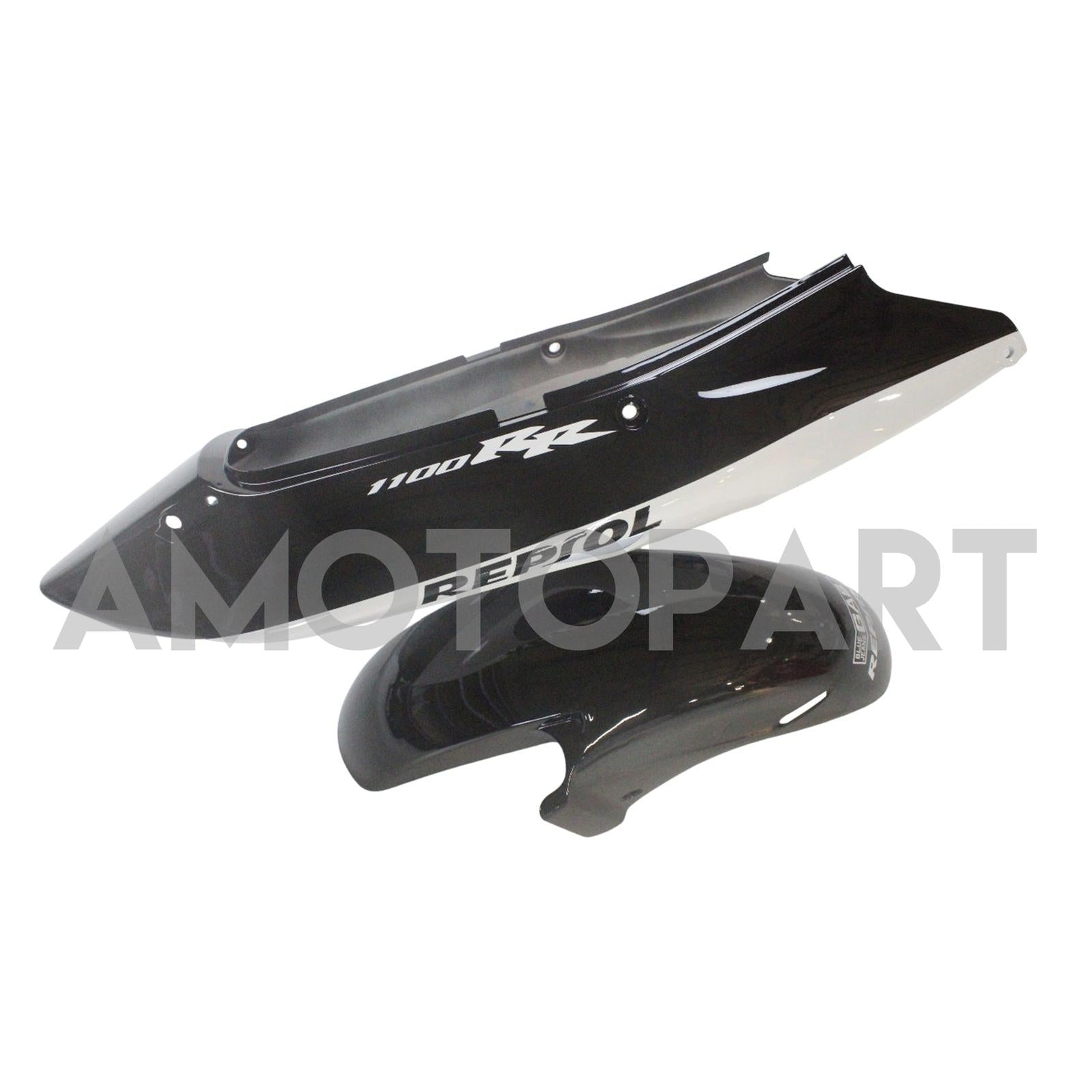 Amotopart 1996-2007 CBR1100XX SuperBlackBird Honda Schwarz&Repjol Verkleidungssatz (weiß)
