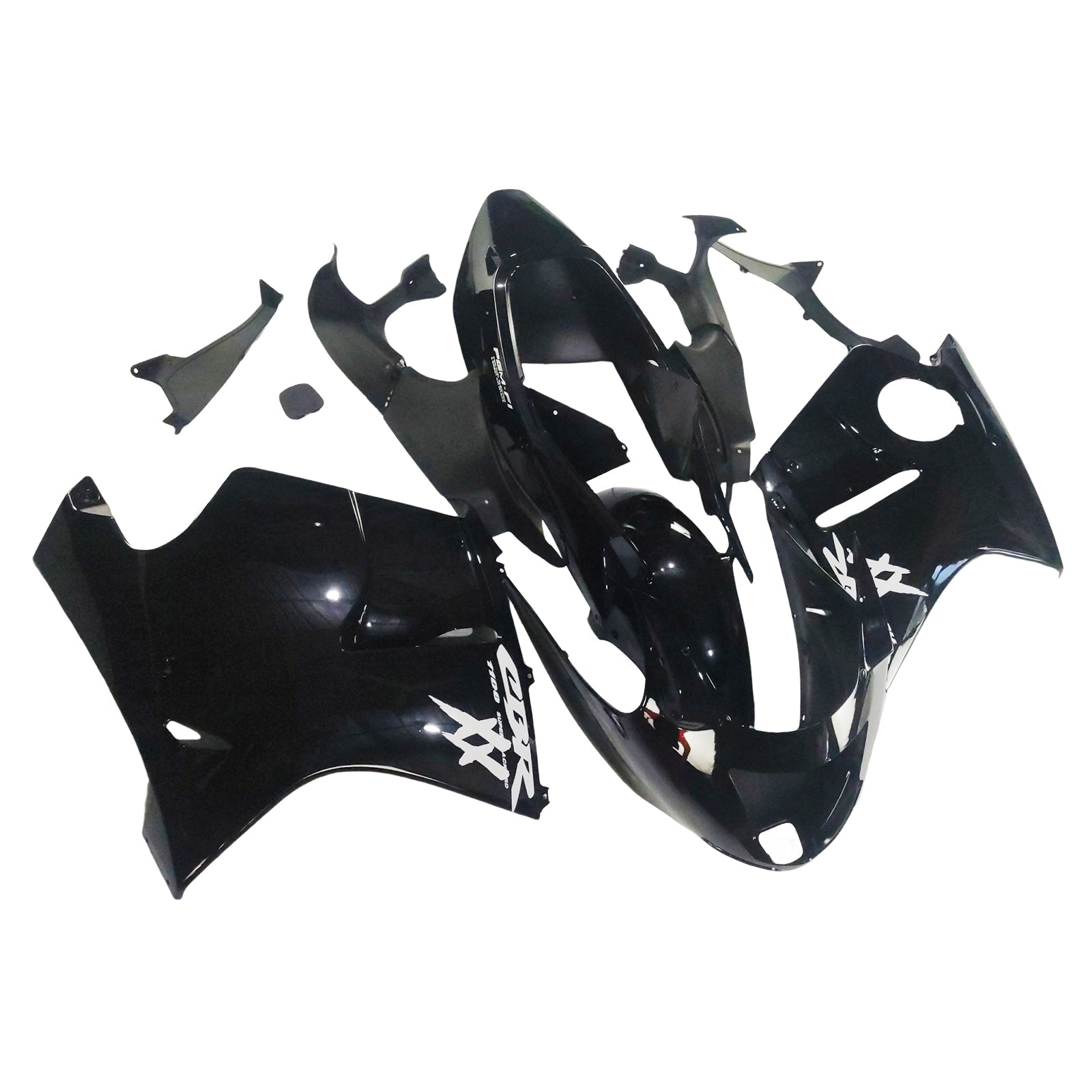 Amotopart 1996-2007 CBR1100XX SuperBlackBird Honda Black Fairing Kit