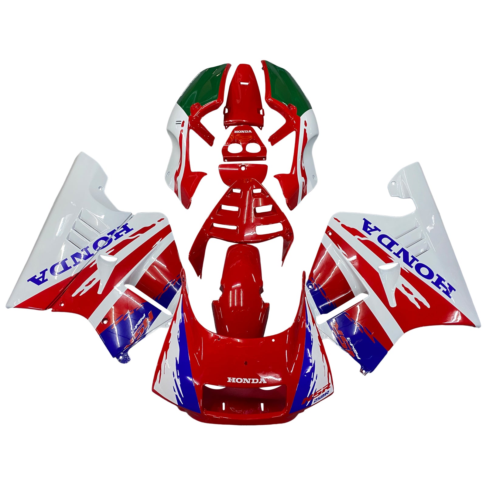 Amotopart 1990-1993 Honda NSR250 PGM-3 Fairing Red Style4 Kit