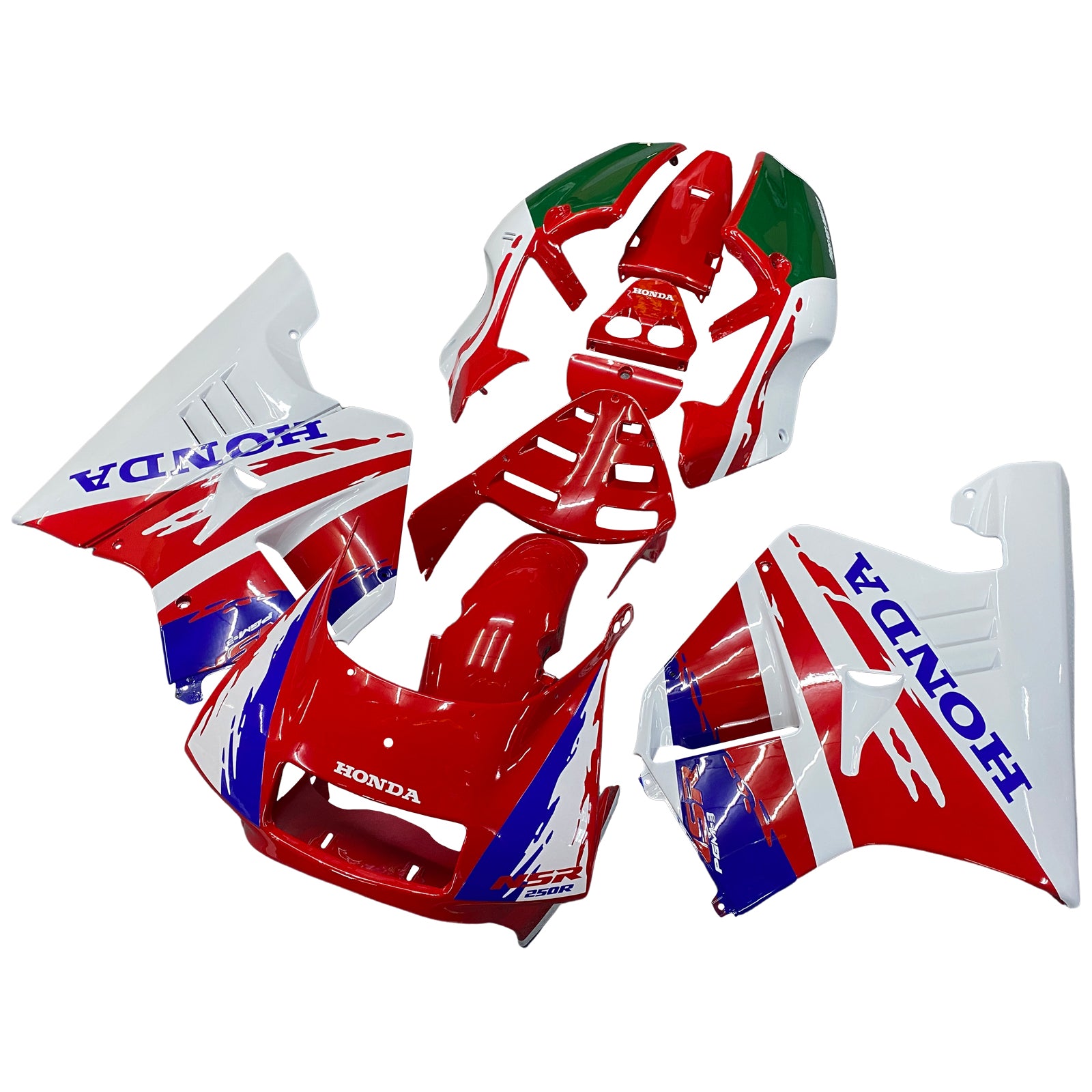 Amotopart 1990-1993 Honda NSR250 PGM-3 Fairing Red Style4 Kit