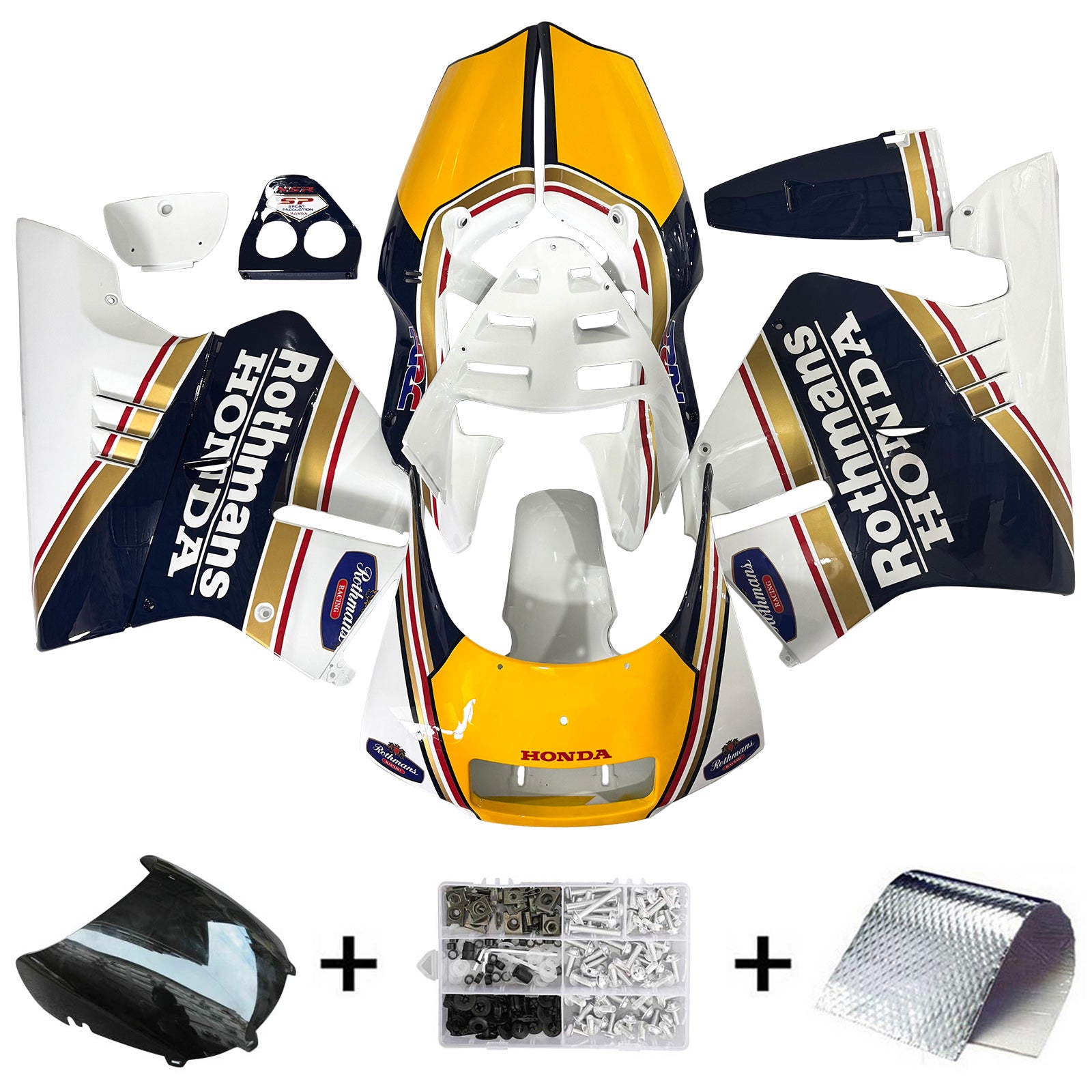 Amotopart 1990-1993 Honda NSR250 PGM-3 Fairing Blue Style3 Kit