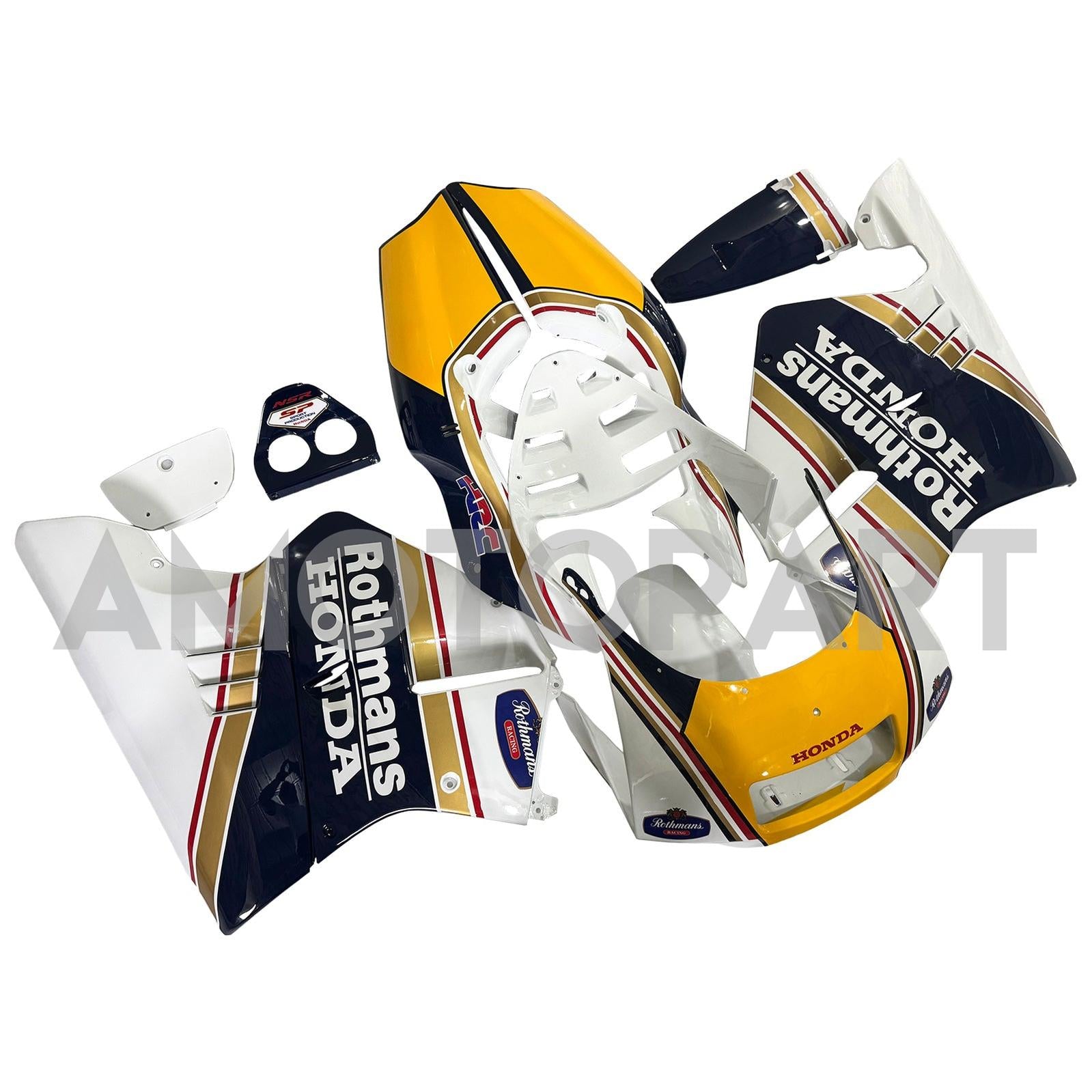 Amotopart 1990–1993 Honda NSR250 PGM-3 Verkleidung, blaues Style3-Kit