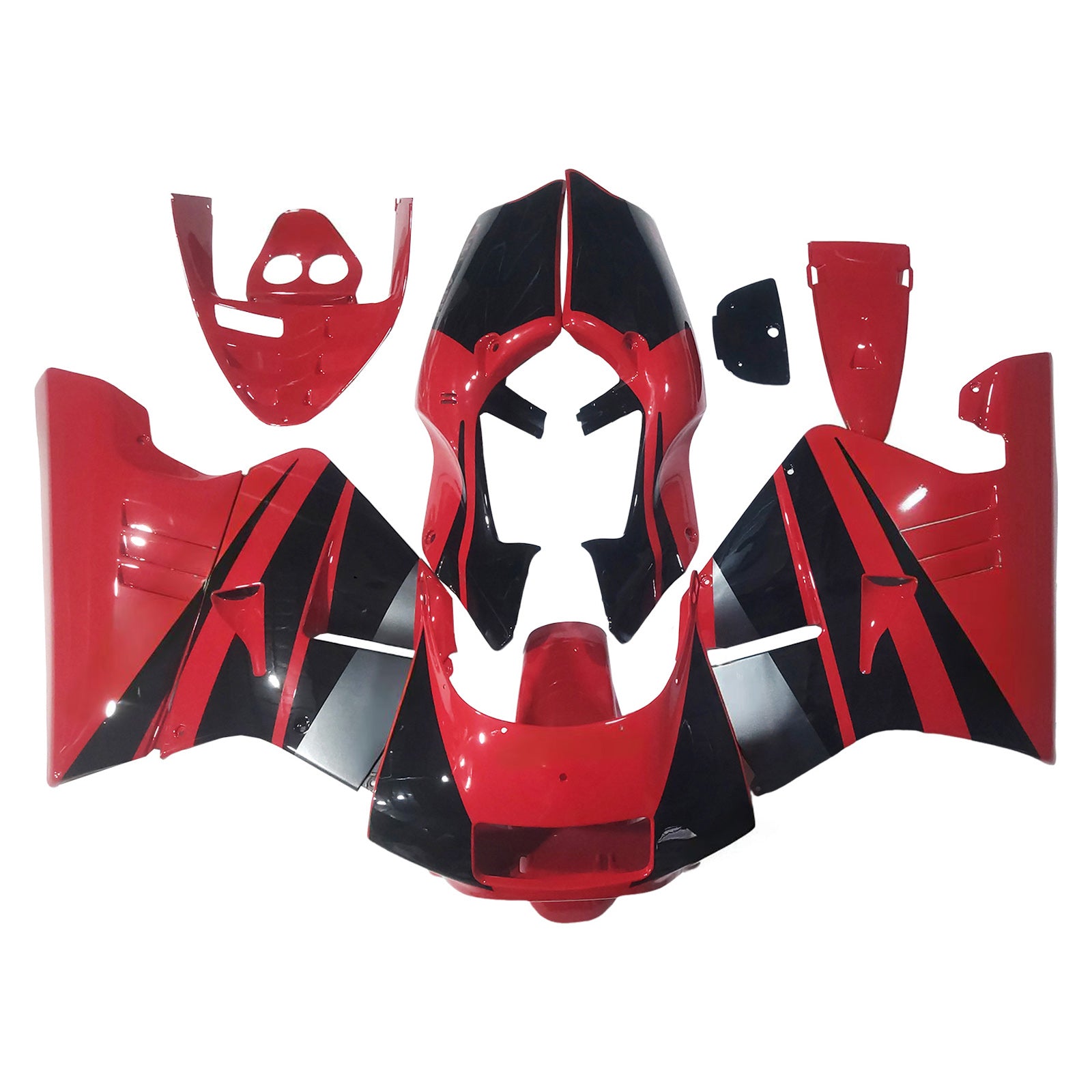 Amotopart 1990-1993 Honda NSR250 PGM-3 Red Black Fairing Kit
