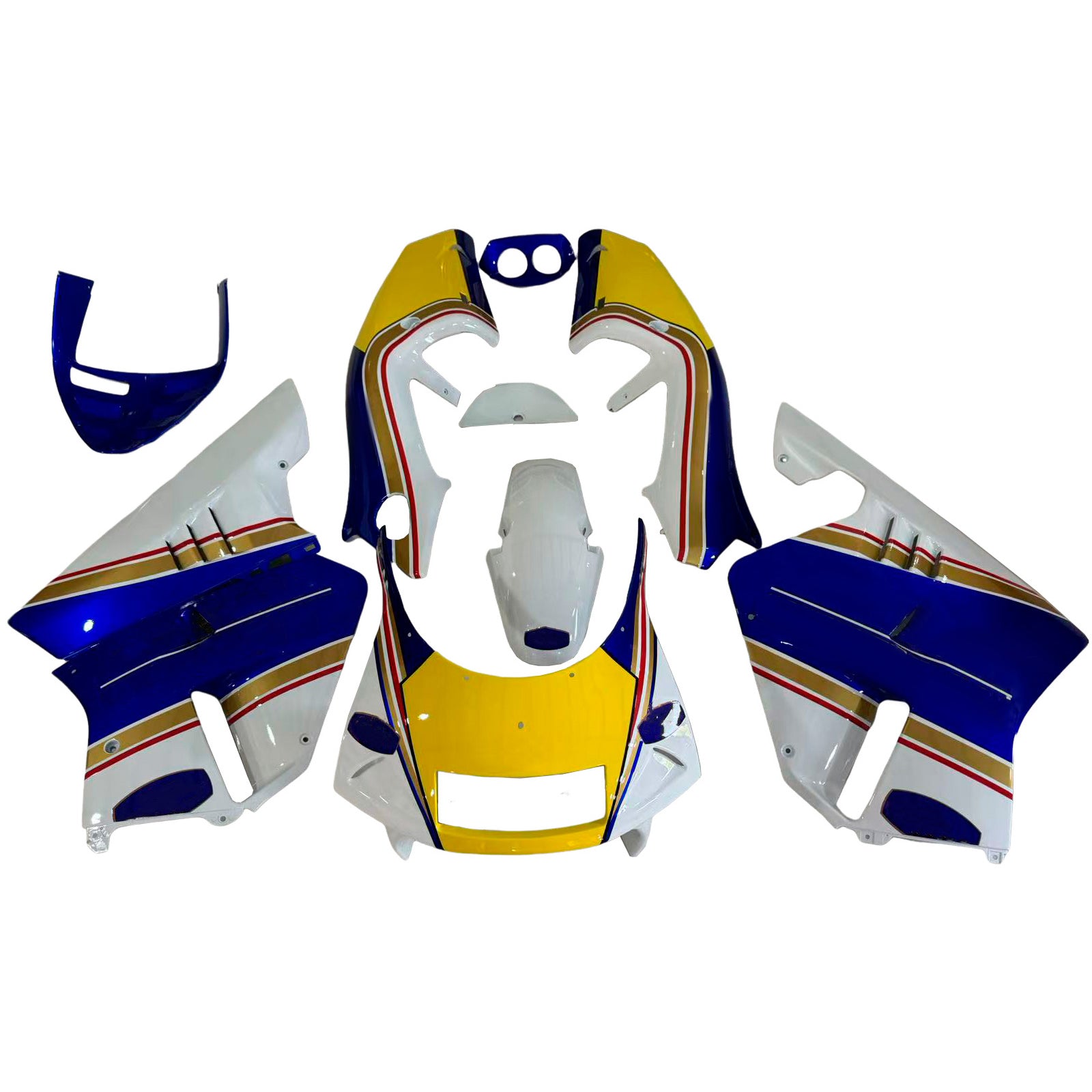 Amotopart 1994-1996 Honda NSR250 PGM-4 FAIRING BLÅ & GUL KIT