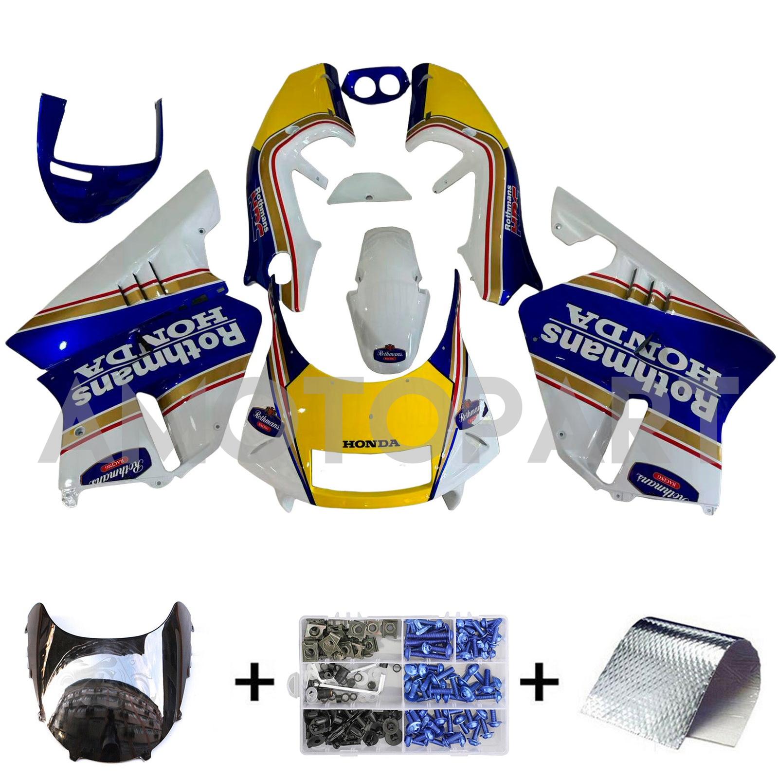 Amotopart 1994-1996 Honda NSR250 PGM-4 Fairing Blue&Yellow Kit