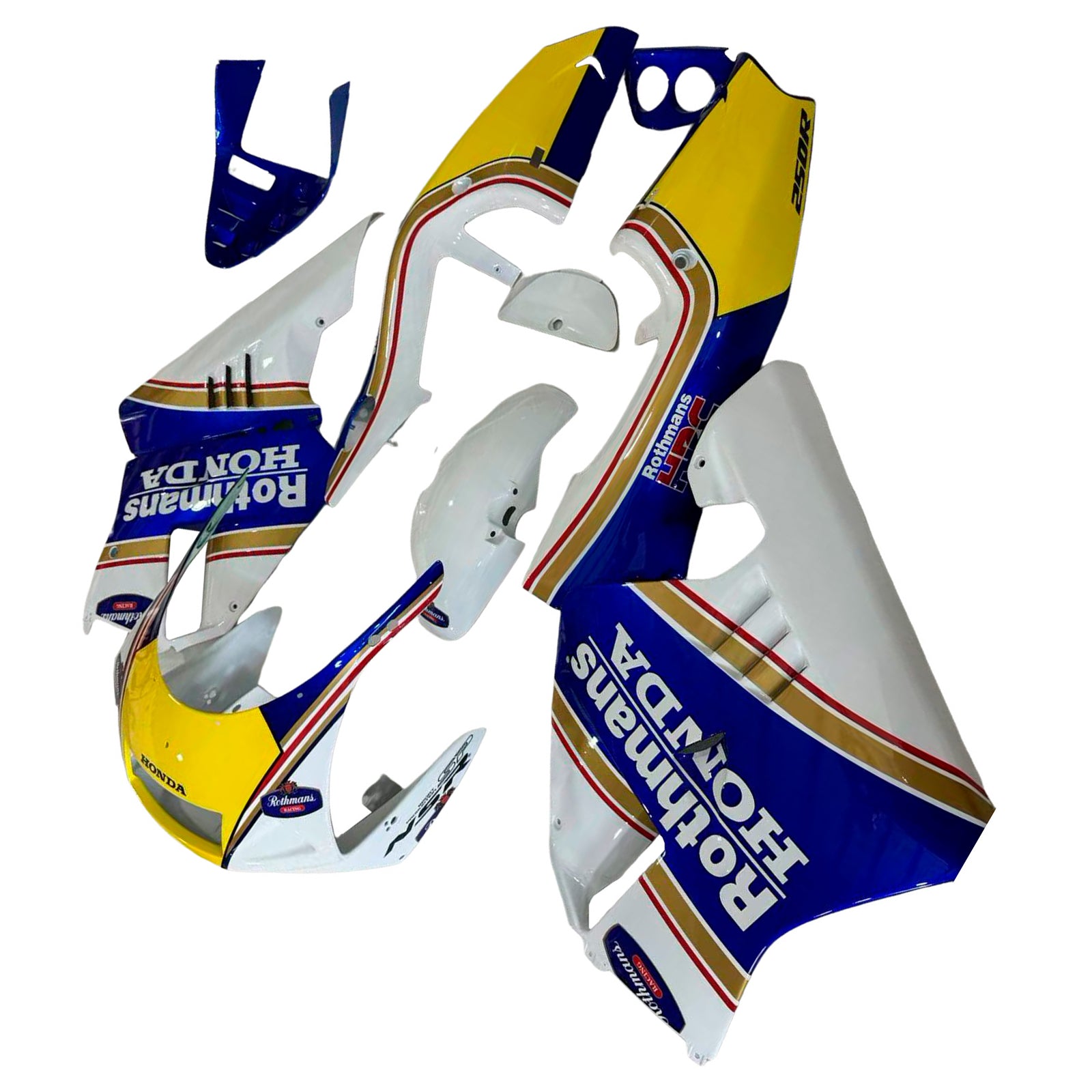 Carénage Amotopart Honda NSR250 PGM-4 1994-1996 Bleu&Kit jaune