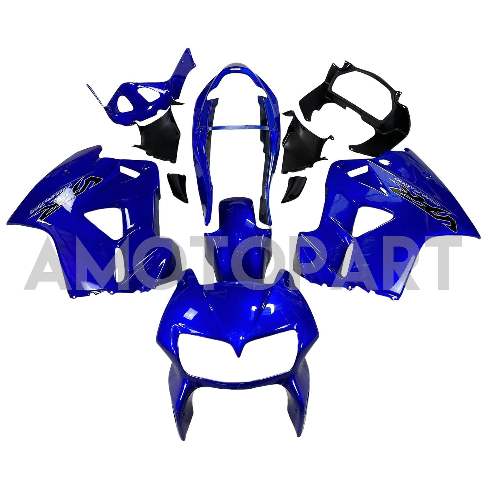 Amotopart 1998-2001 Honda VFR800 Fairing Blue Kit